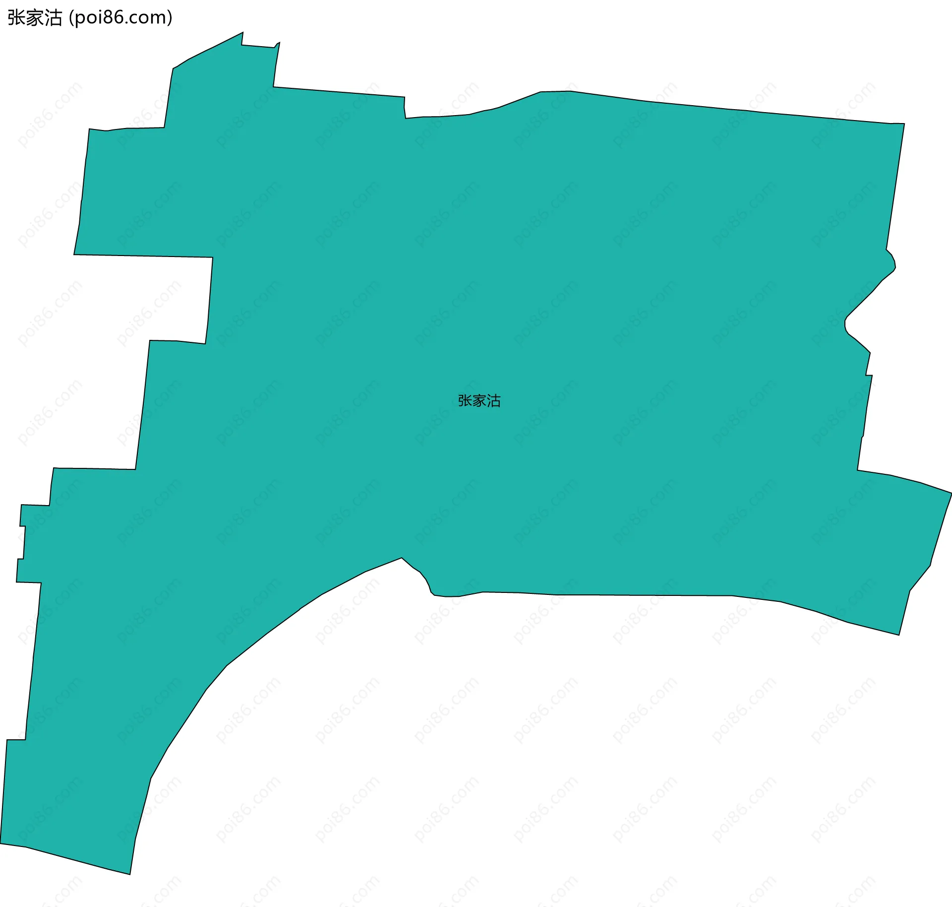 张家沽边界地图