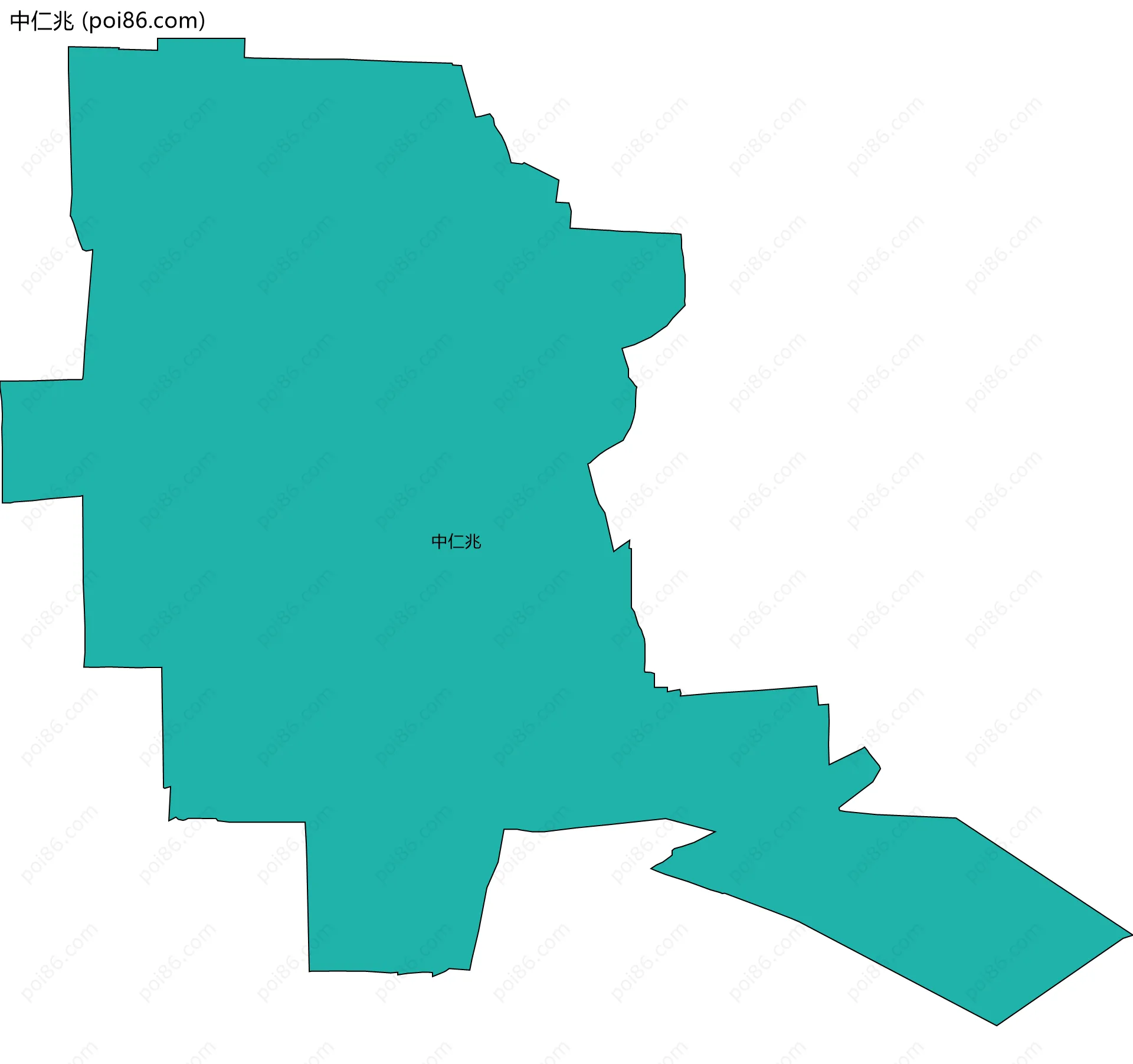 中仁兆边界地图