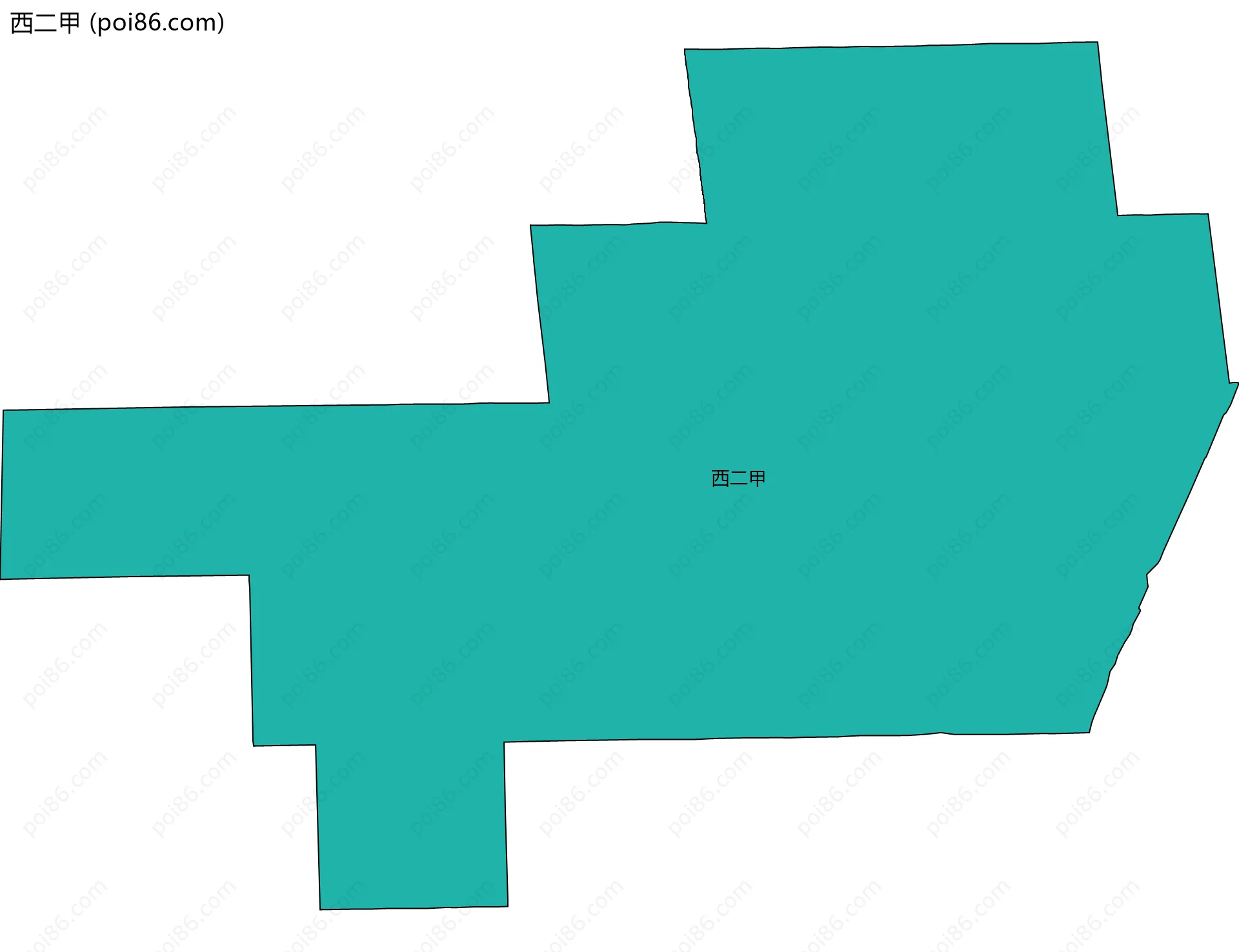 西二甲边界地图