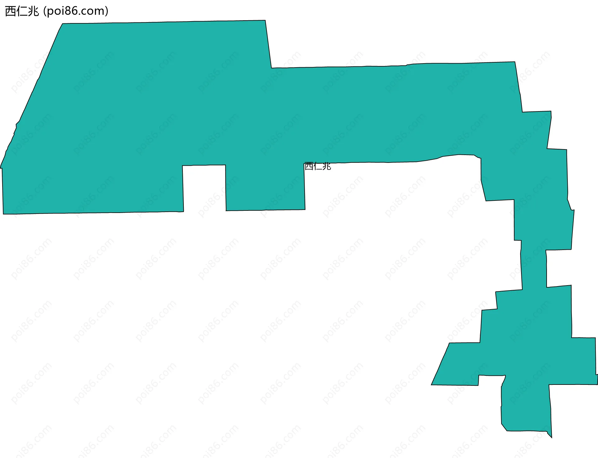 西仁兆边界地图