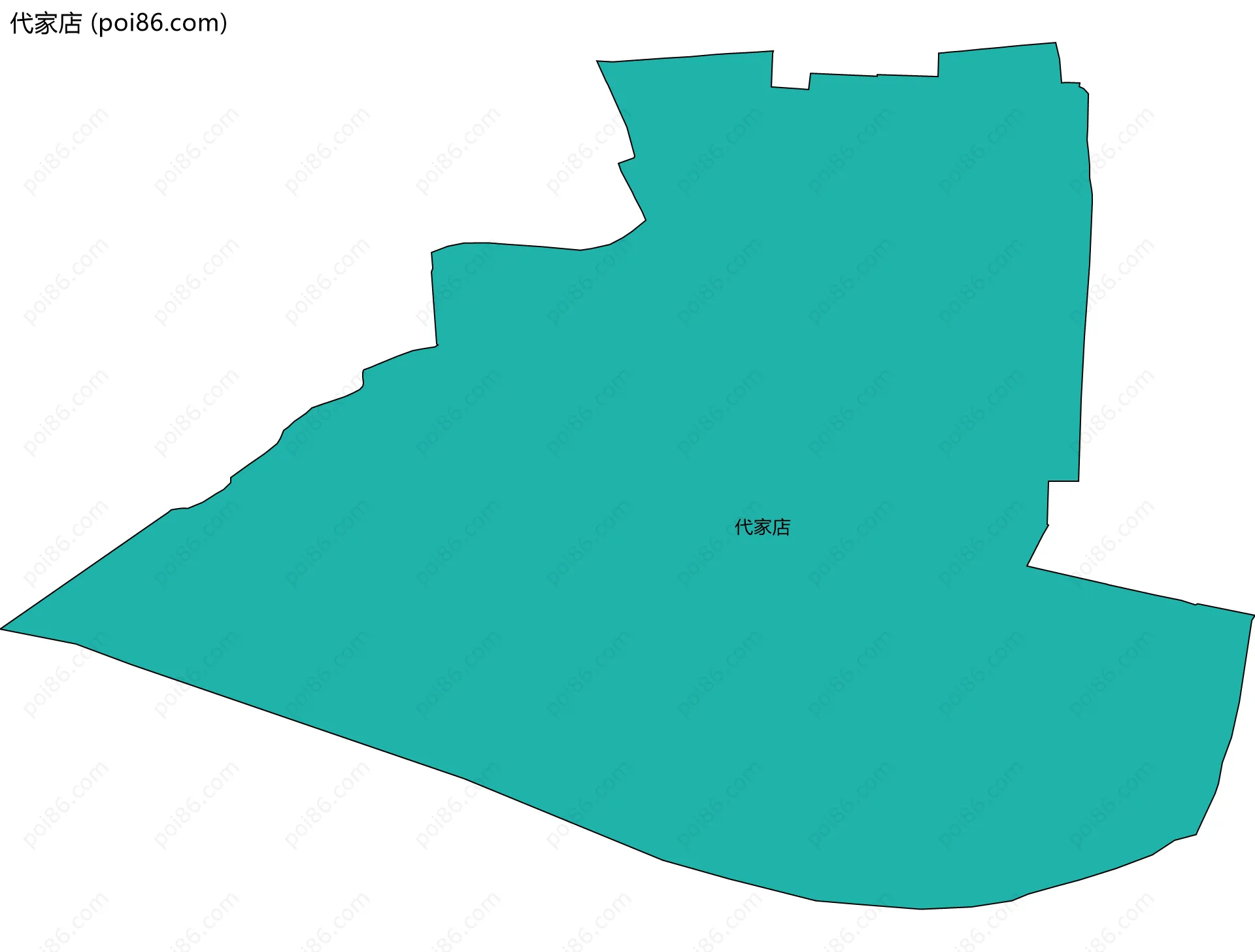 代家店边界地图
