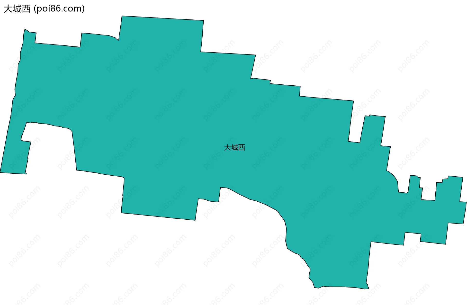 大城西边界地图