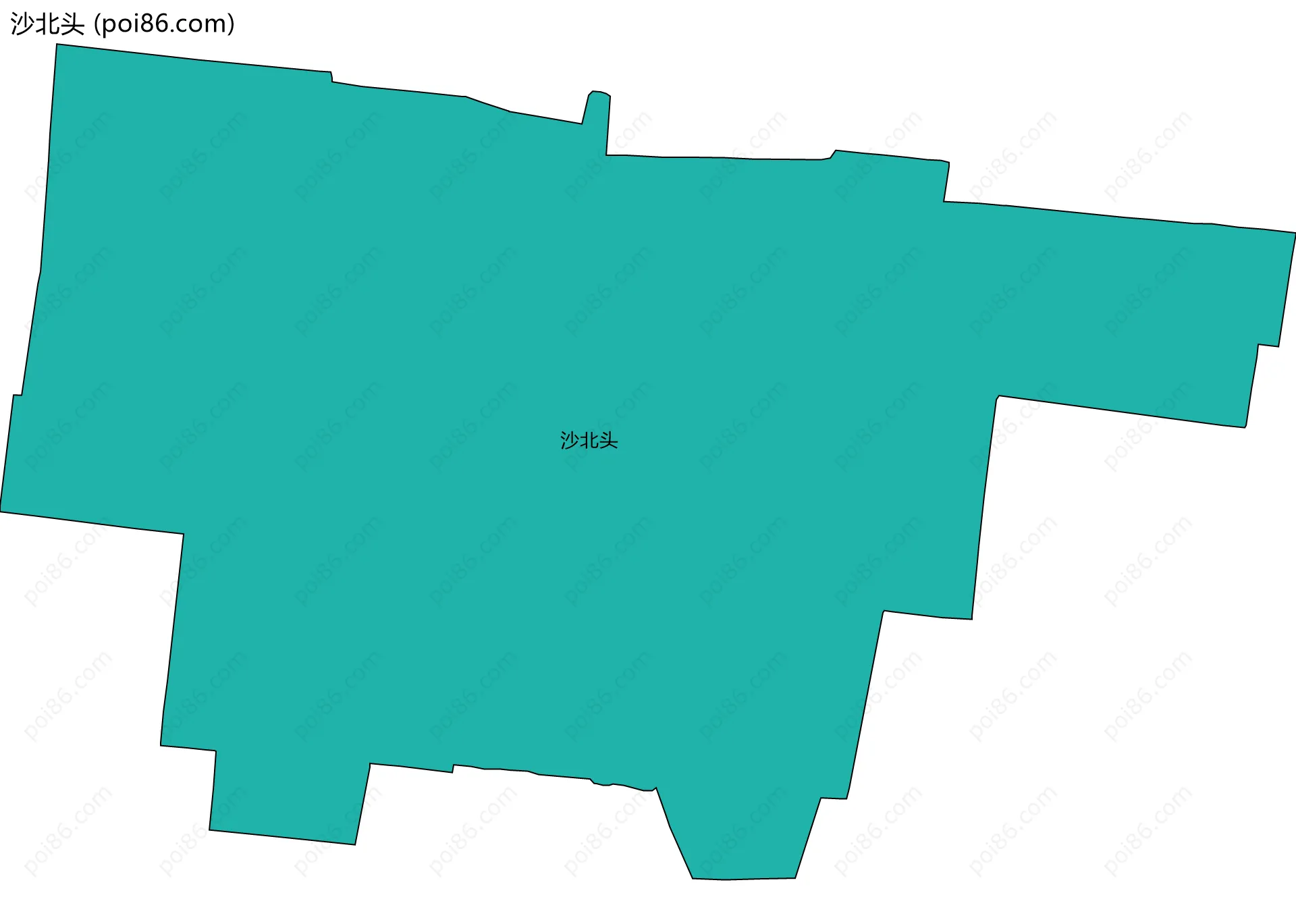 沙北头边界地图