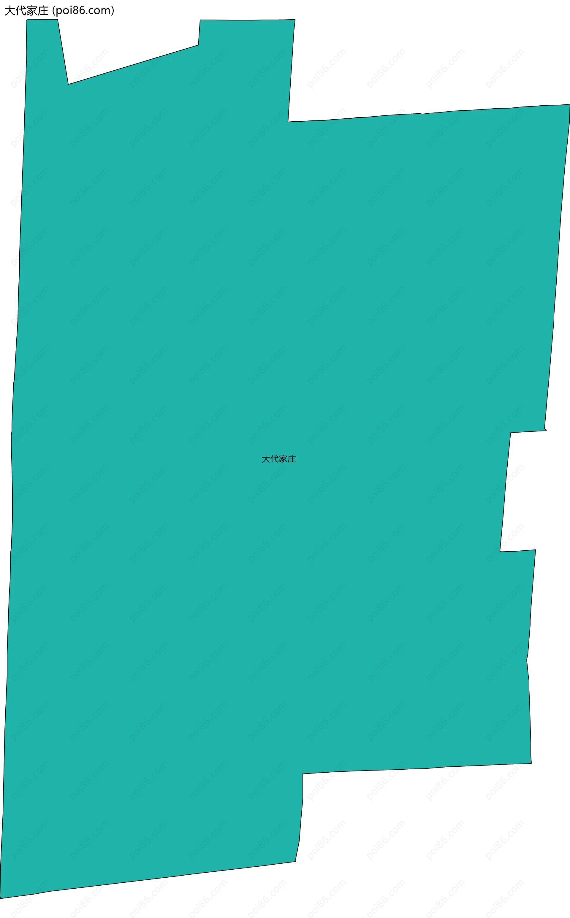 大代家庄边界地图