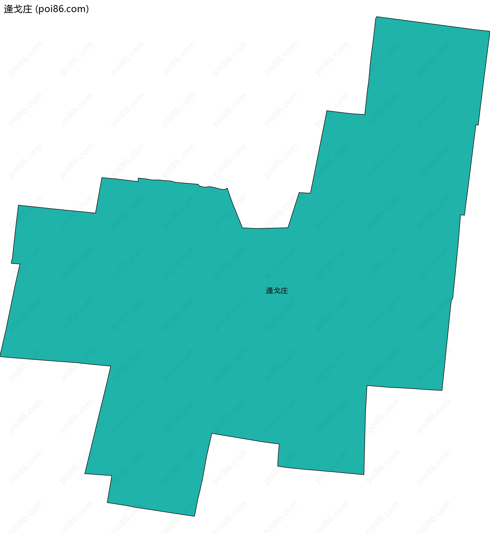 逄戈庄边界地图