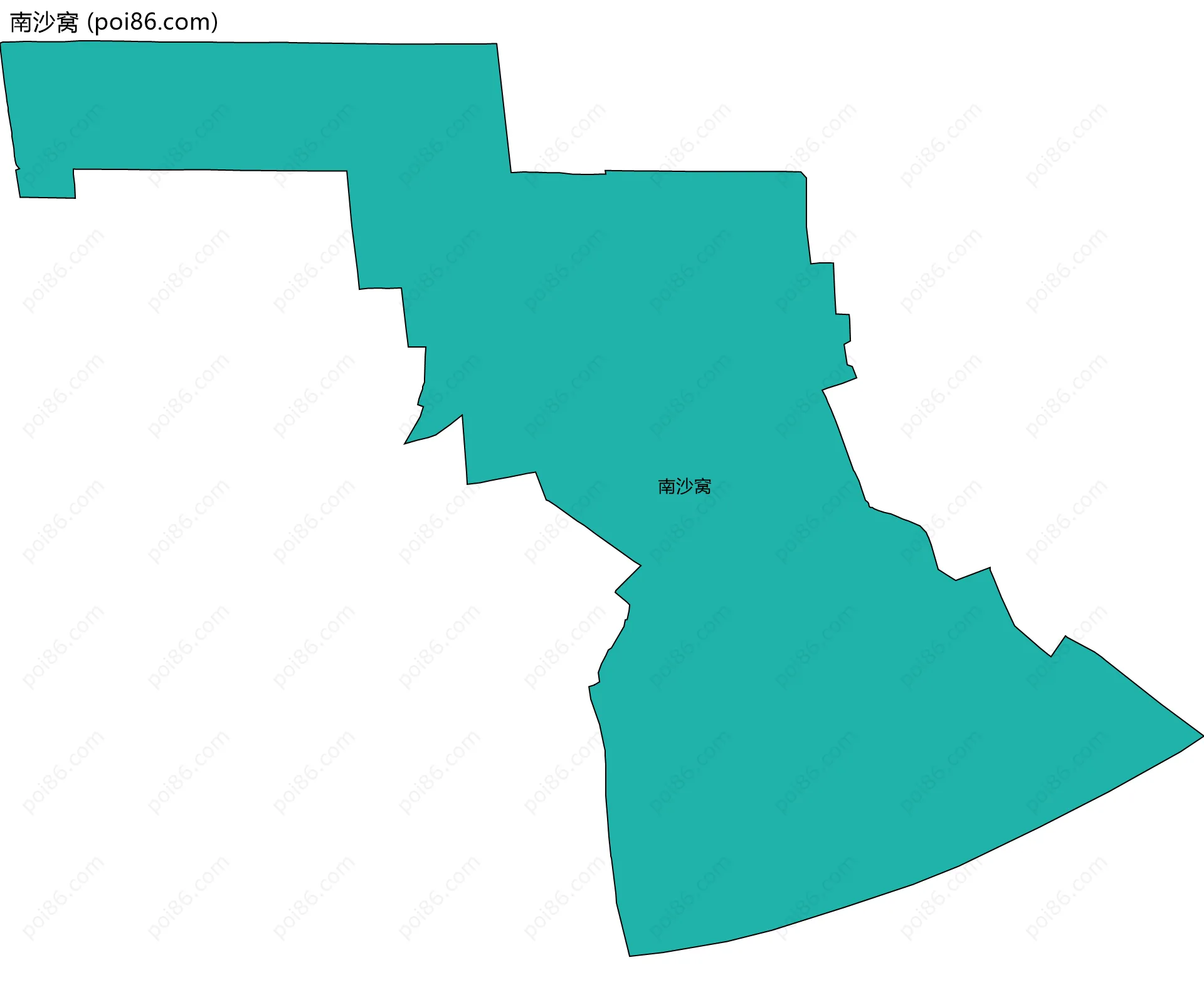 南沙窝边界地图