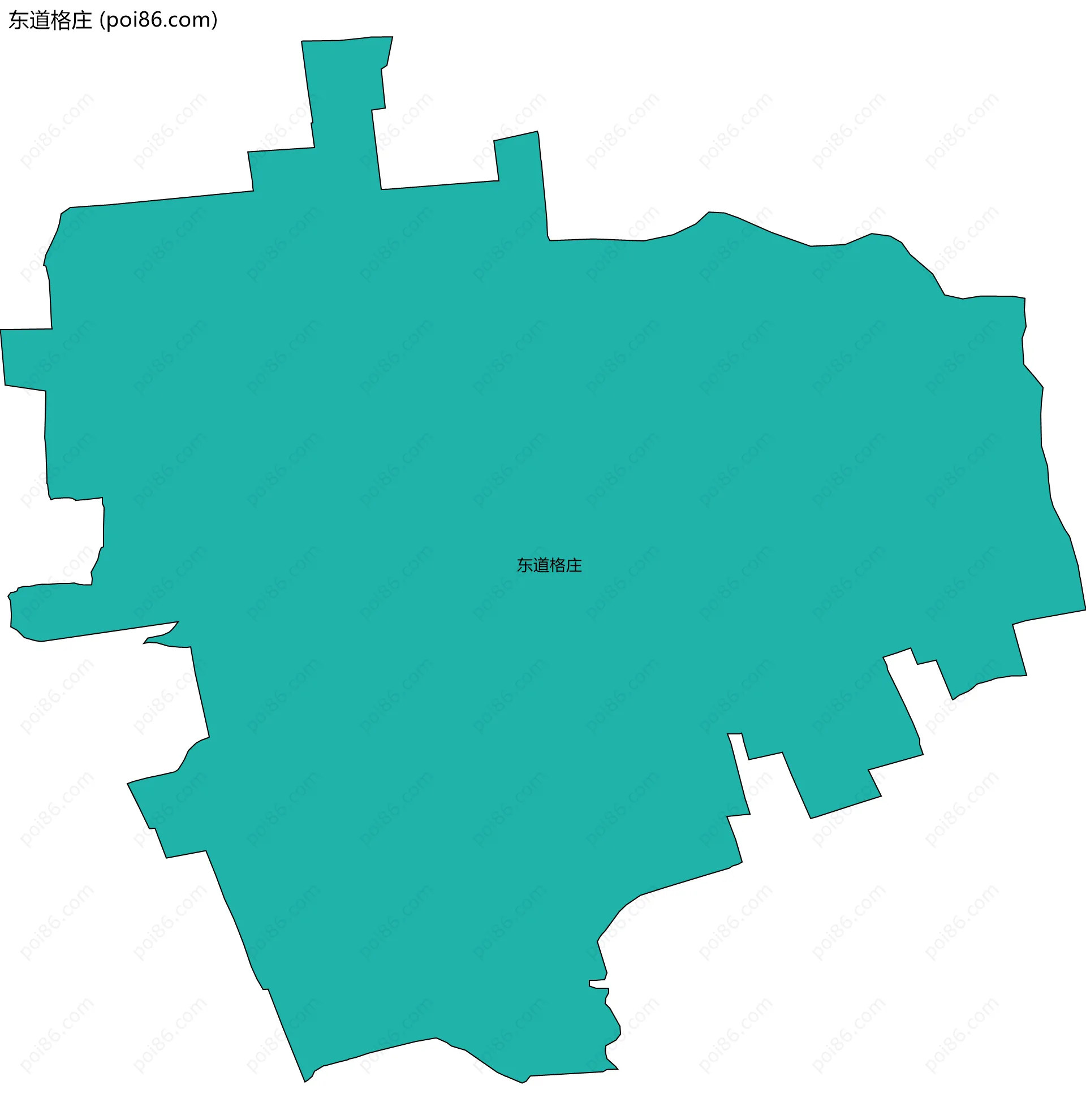 东道格庄边界地图