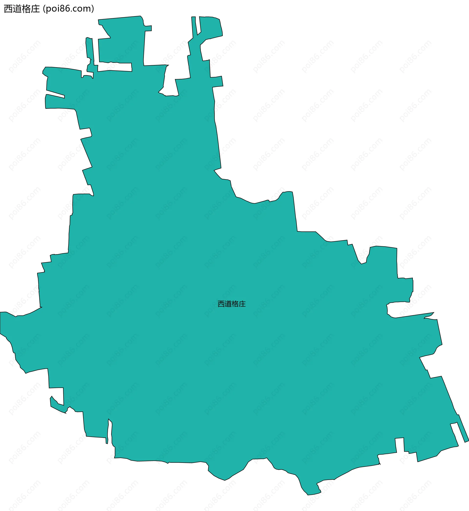 西道格庄边界地图