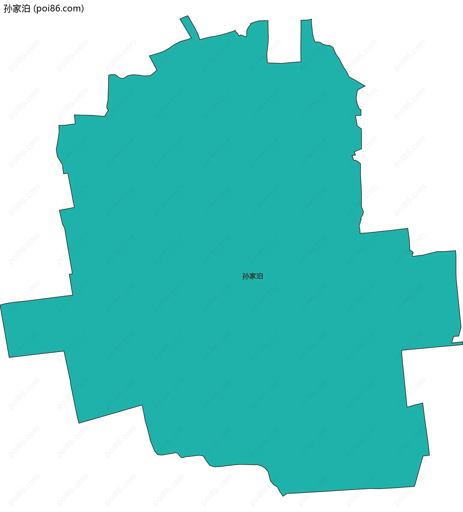 孙家泊边界地图