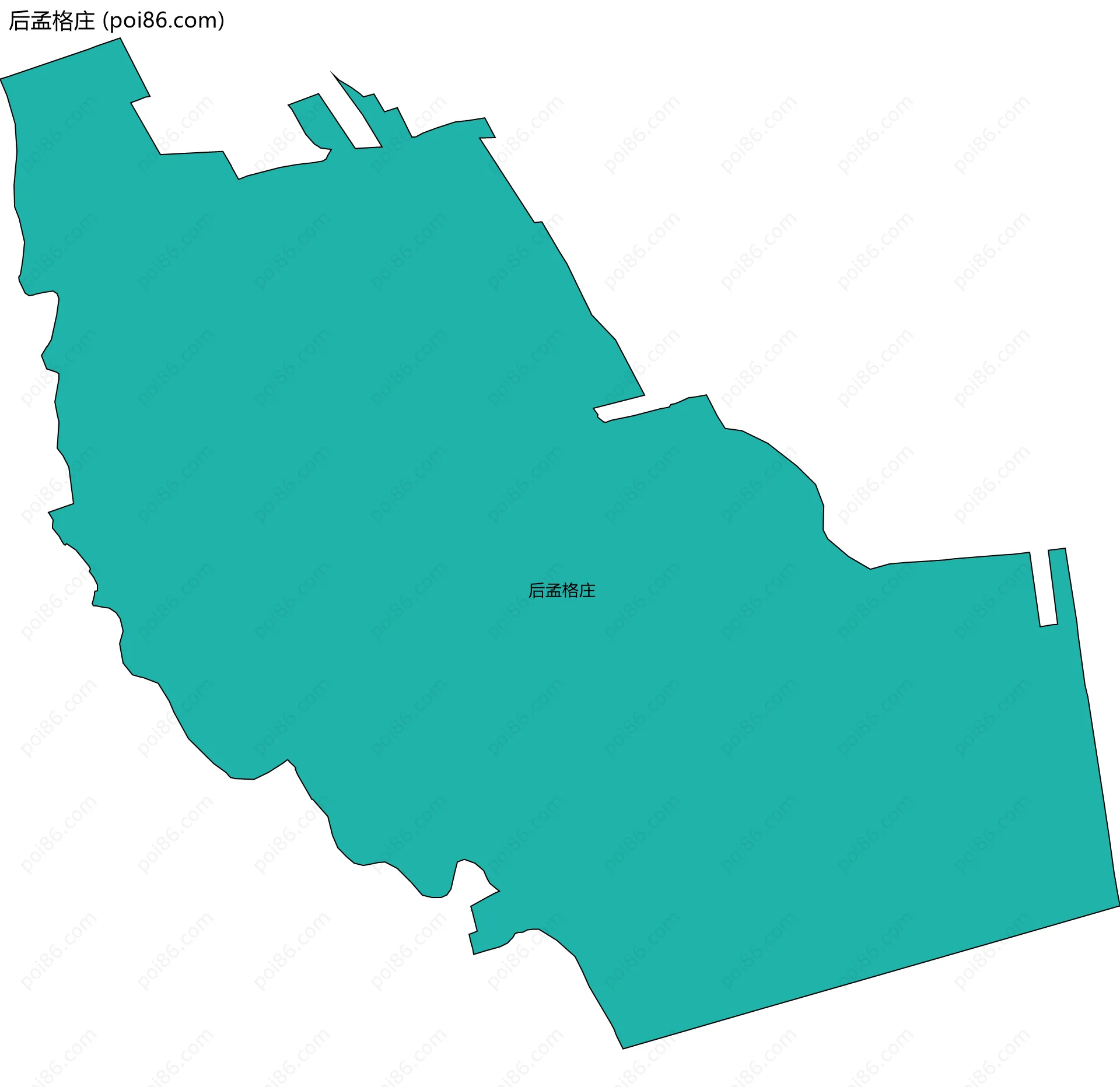 后孟格庄边界地图