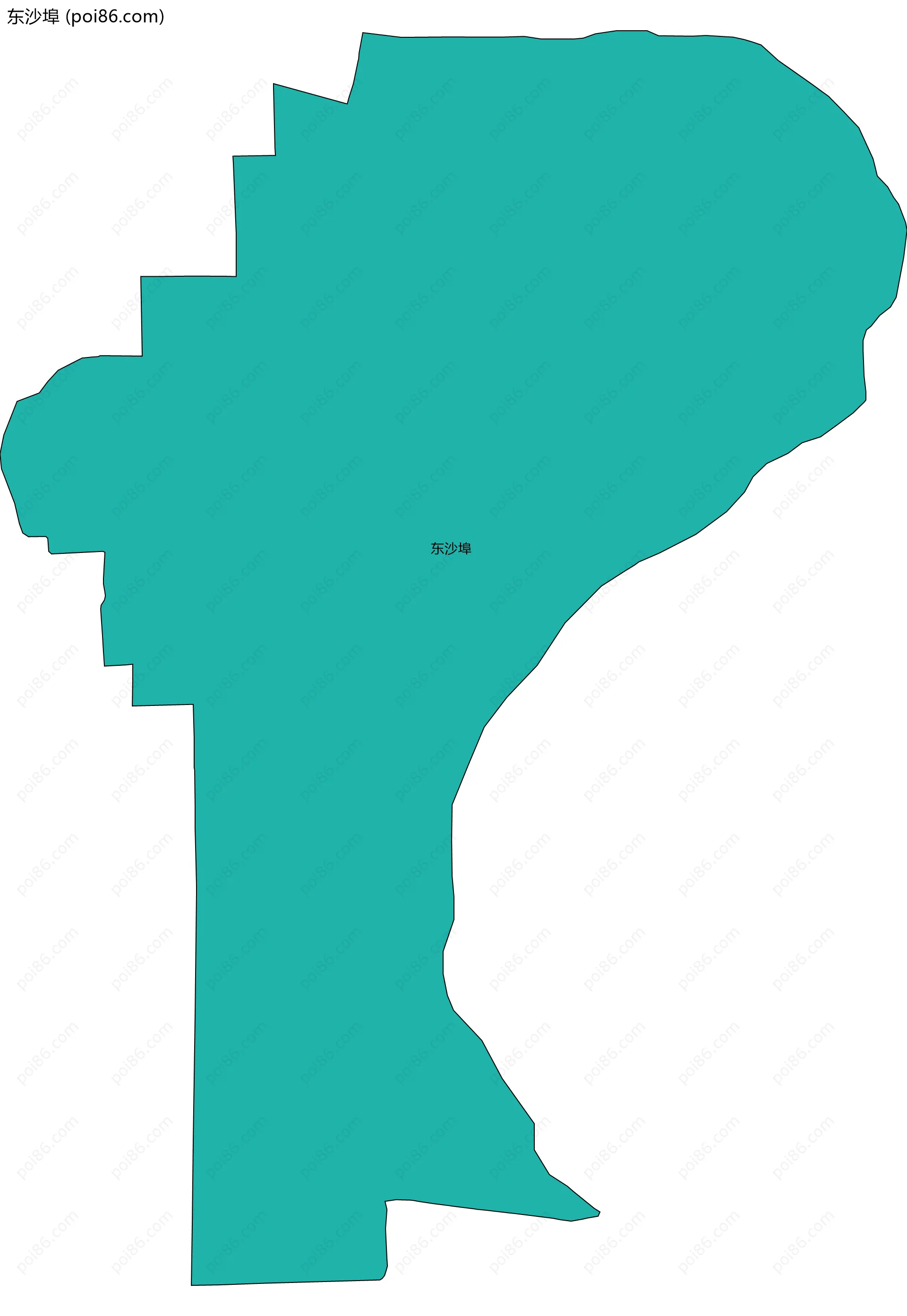 东沙埠边界地图