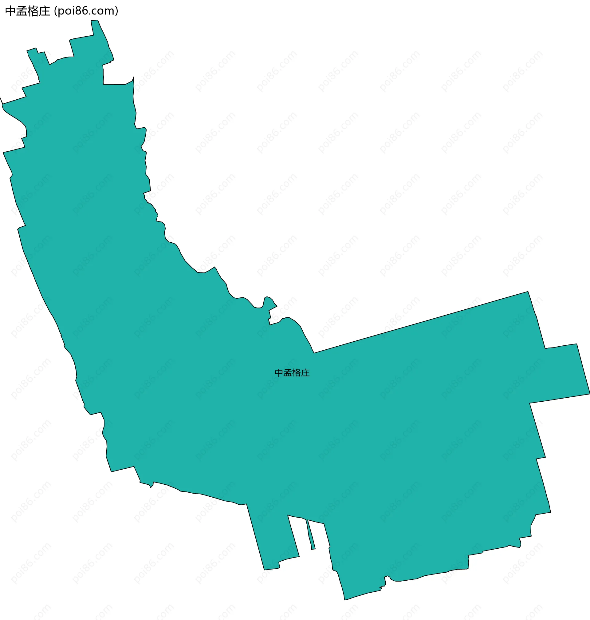 中孟格庄边界地图