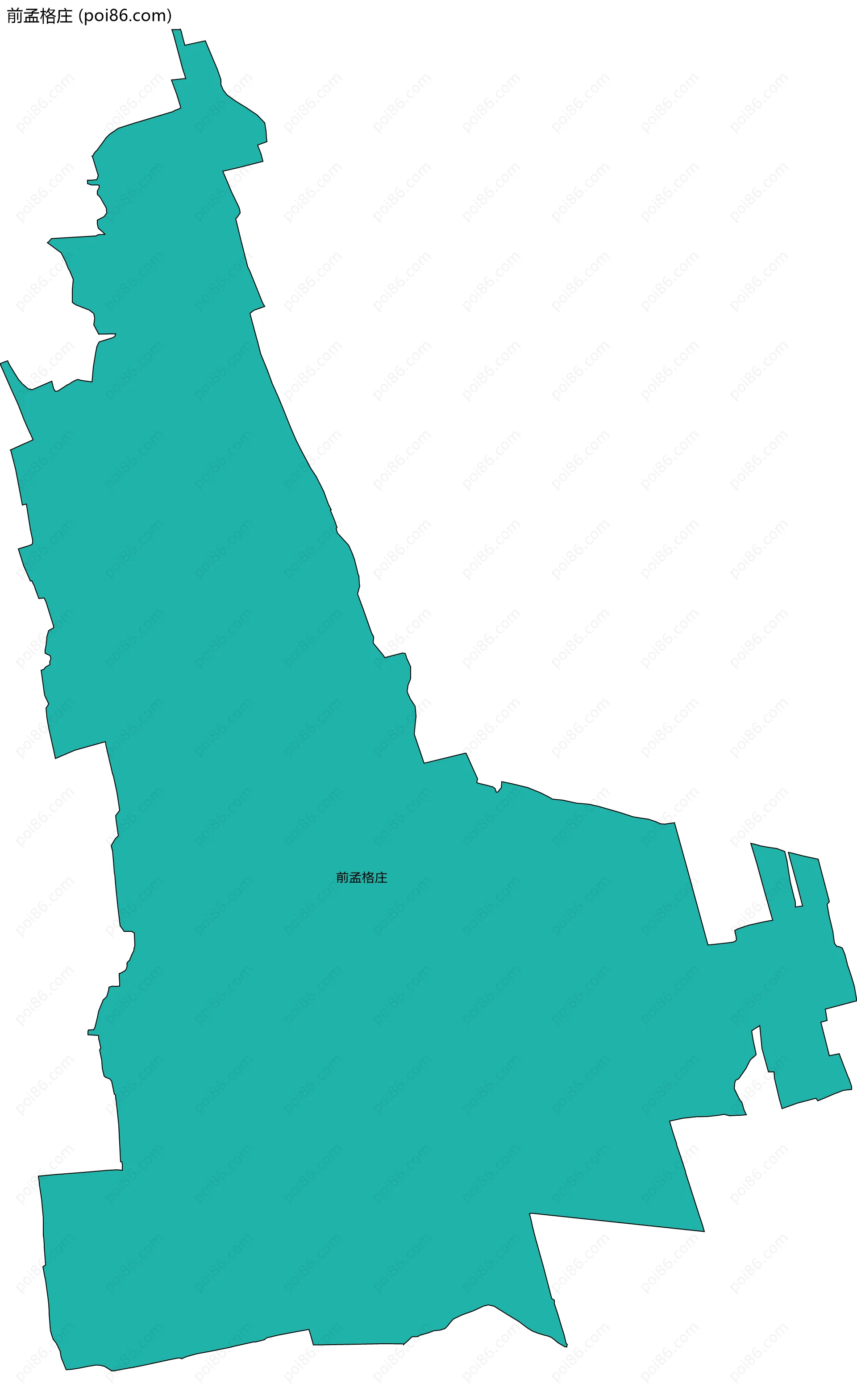 前孟格庄边界地图