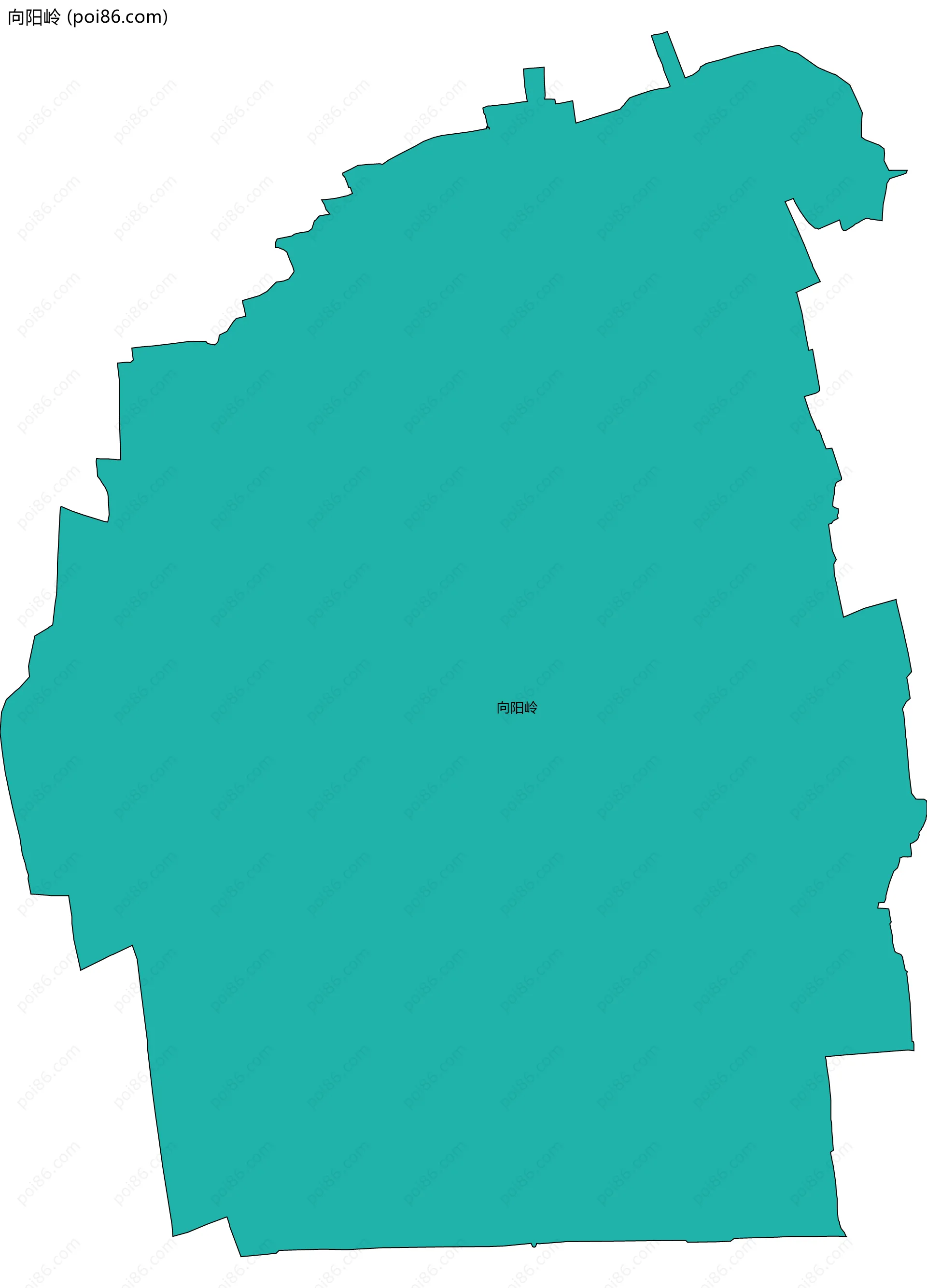 向阳岭边界地图