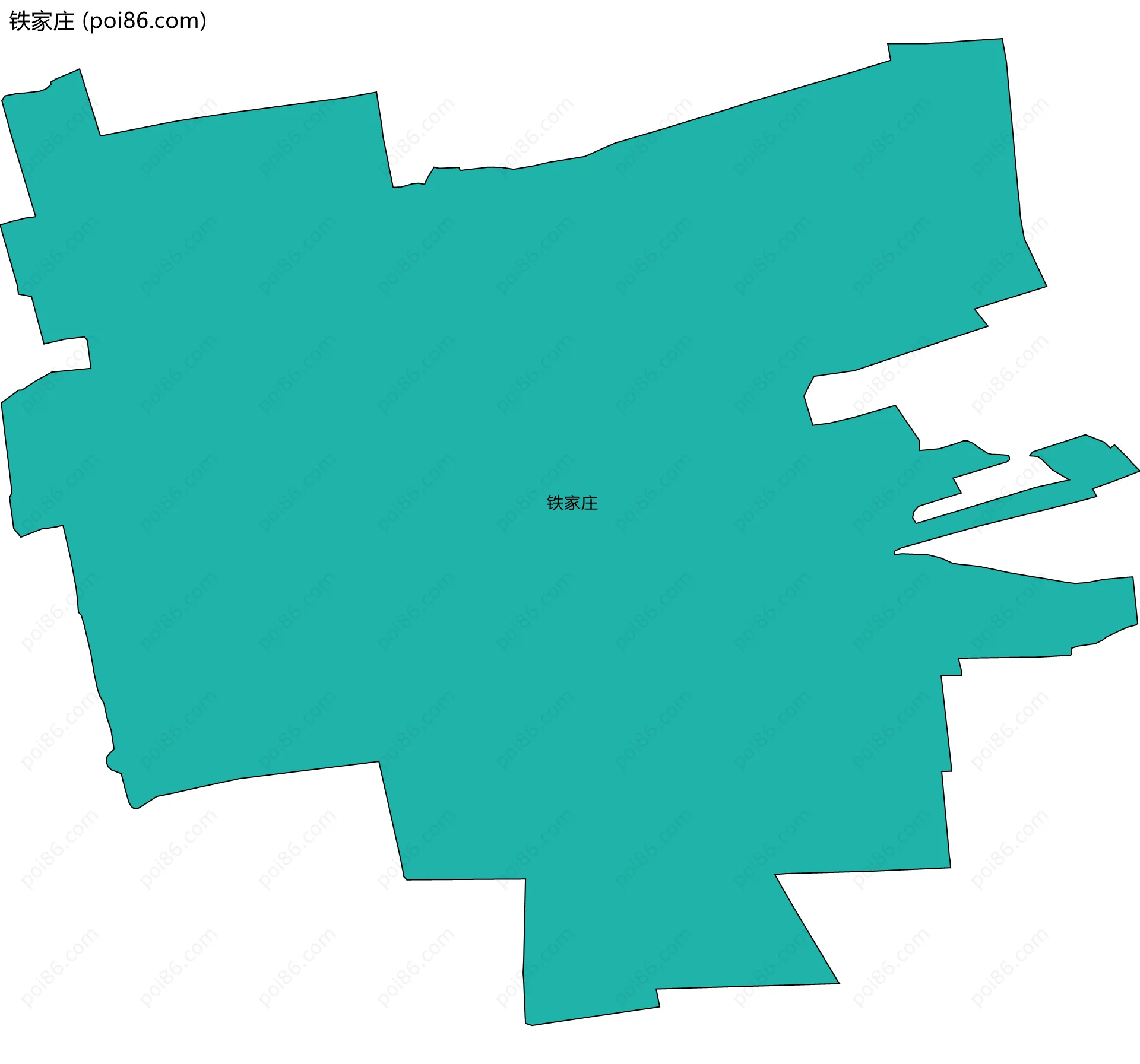 铁家庄边界地图
