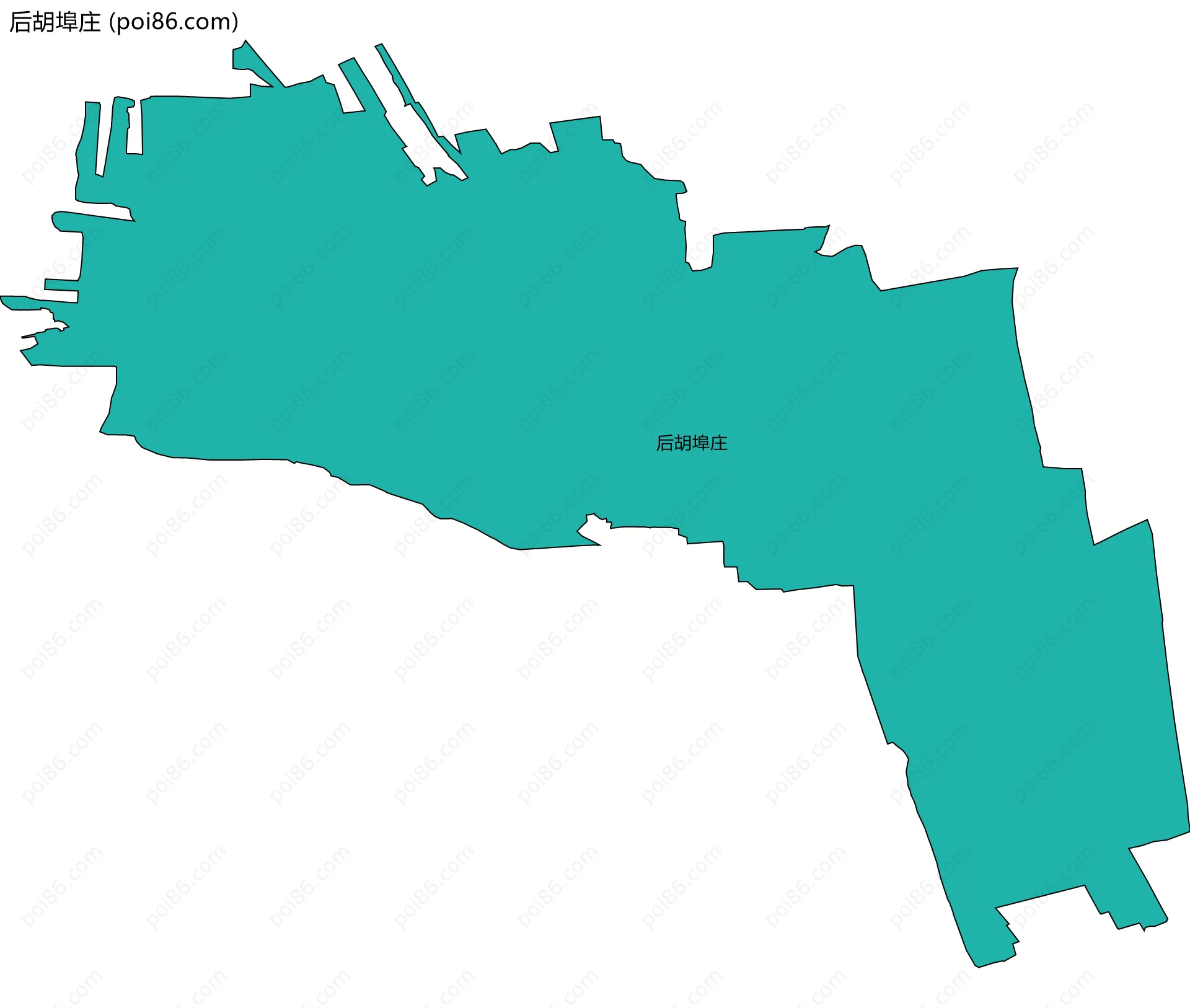 后胡埠庄边界地图