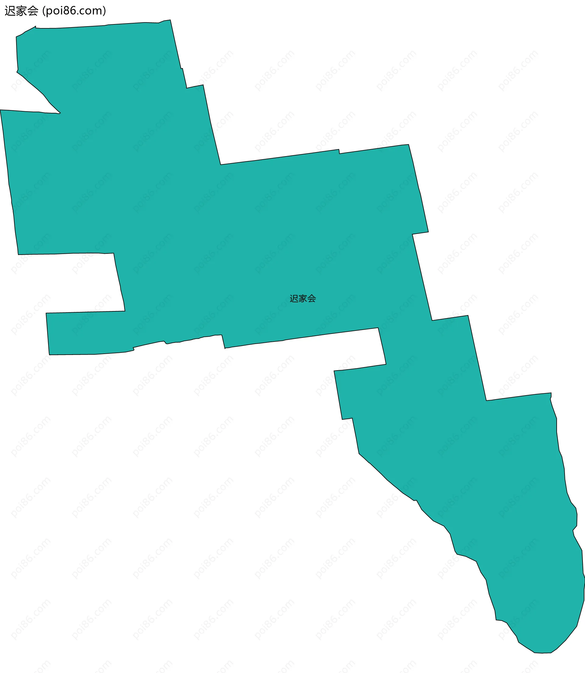 迟家会边界地图