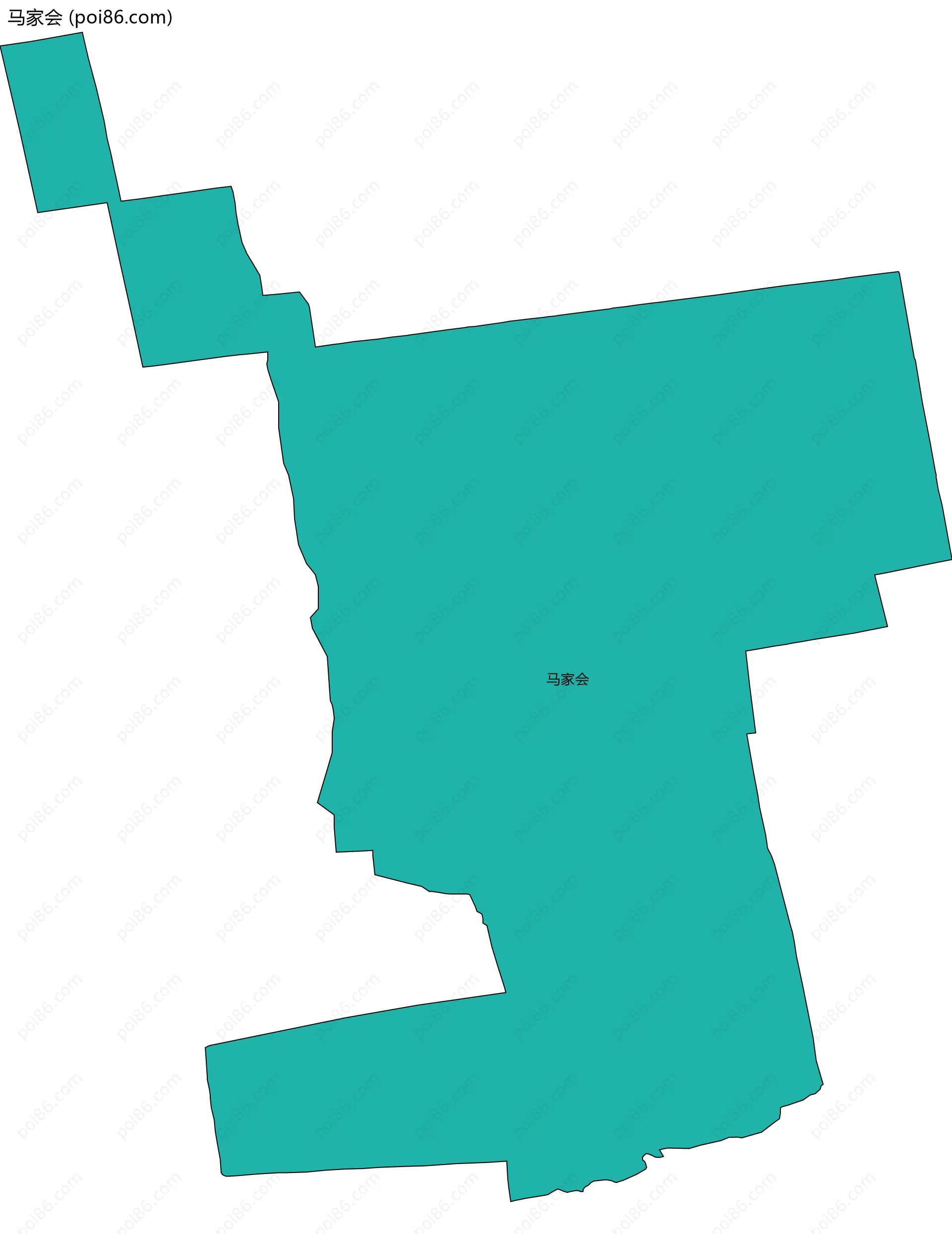 马家会边界地图