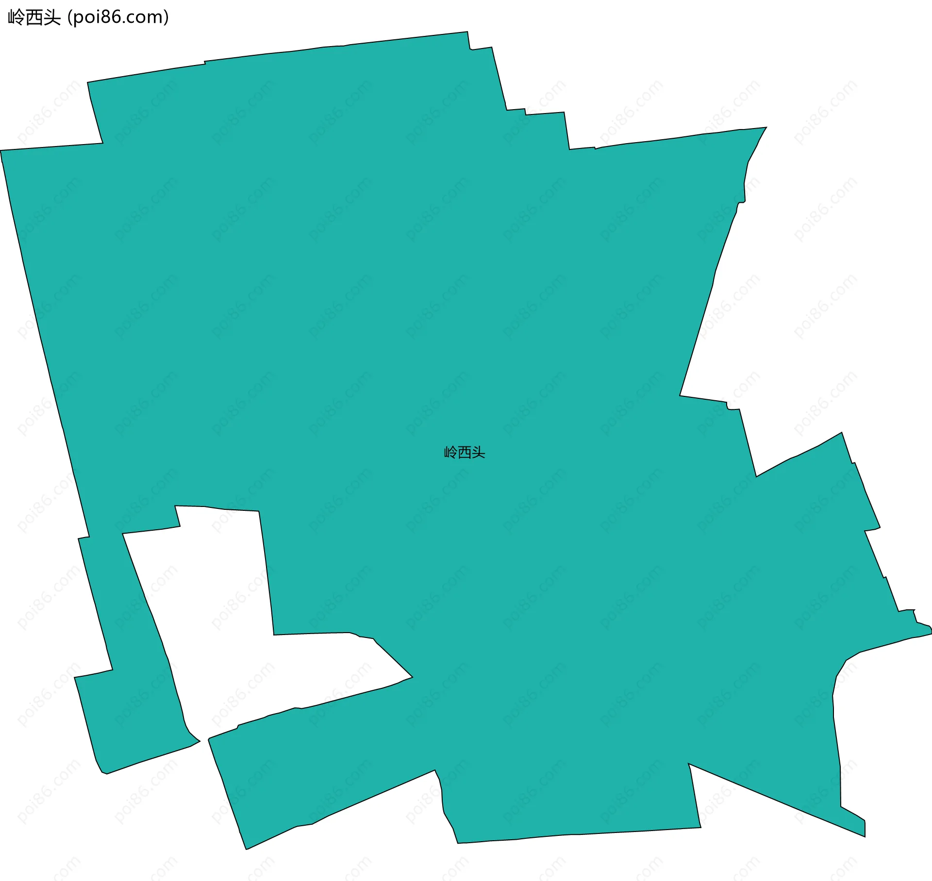 岭西头边界地图