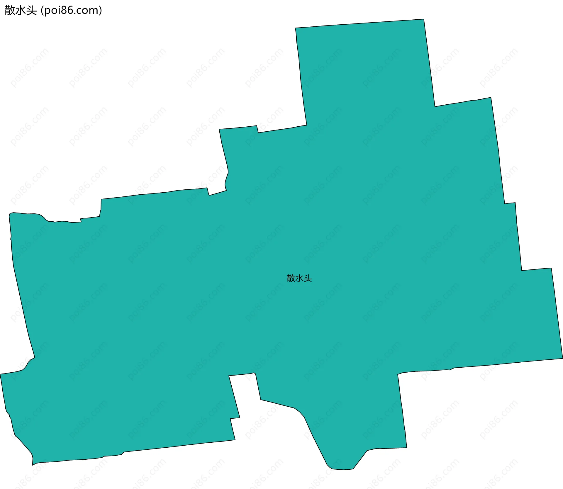 散水头边界地图