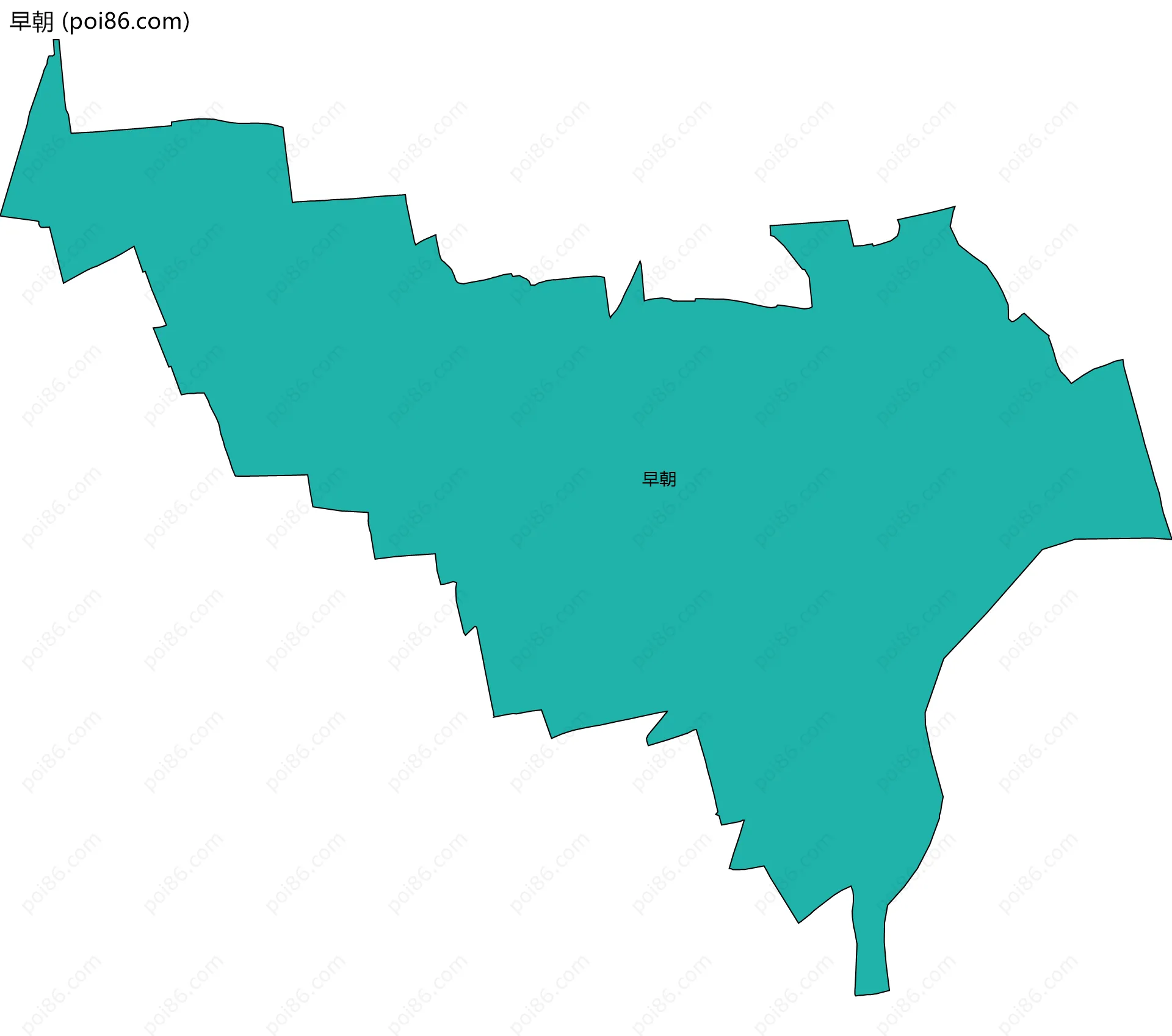 早朝边界地图