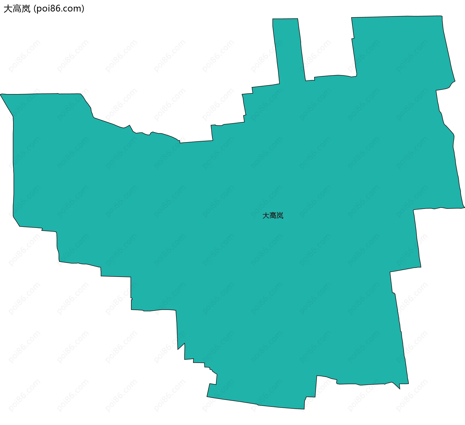 大高岚边界地图