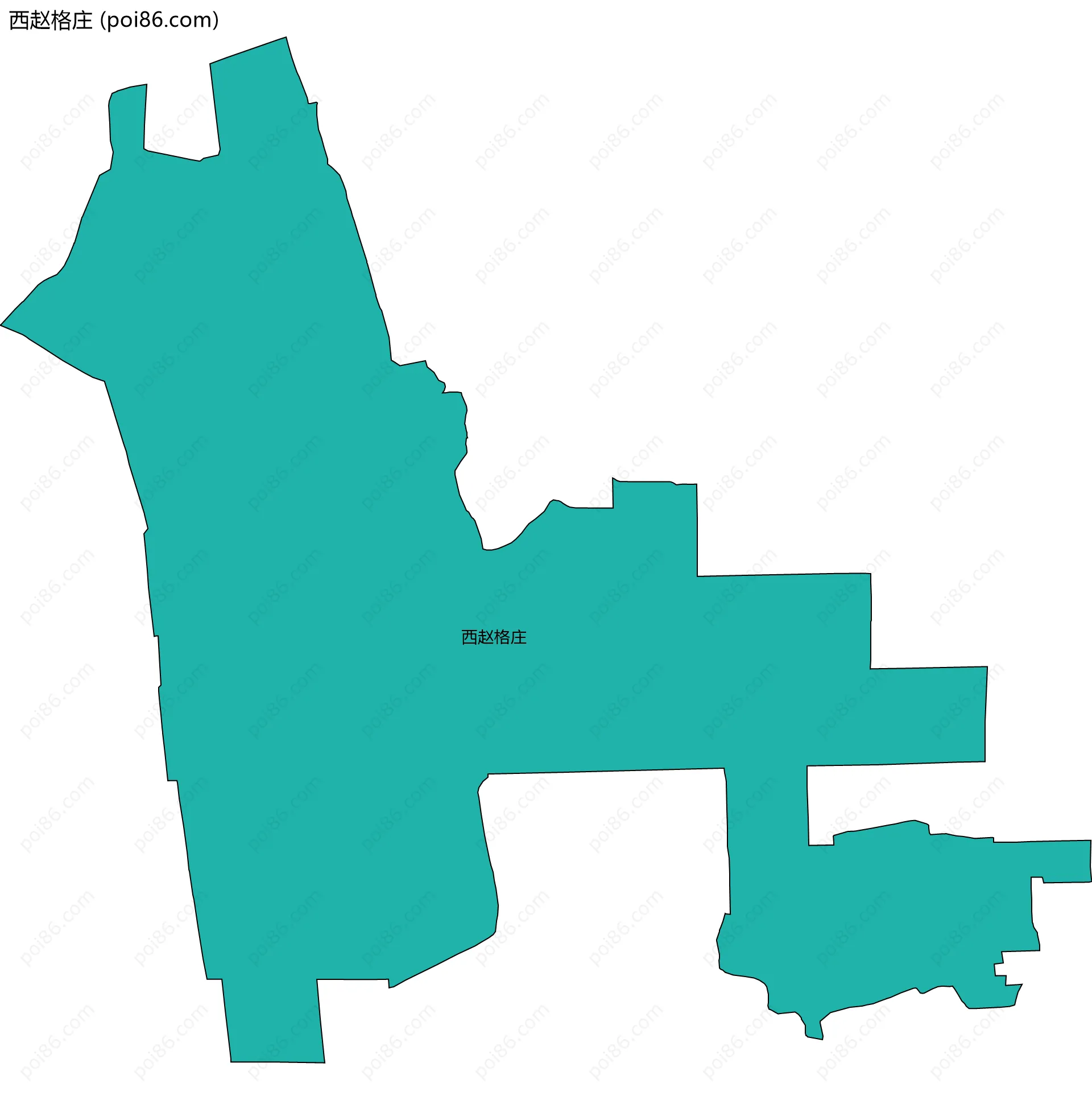 西赵格庄边界地图