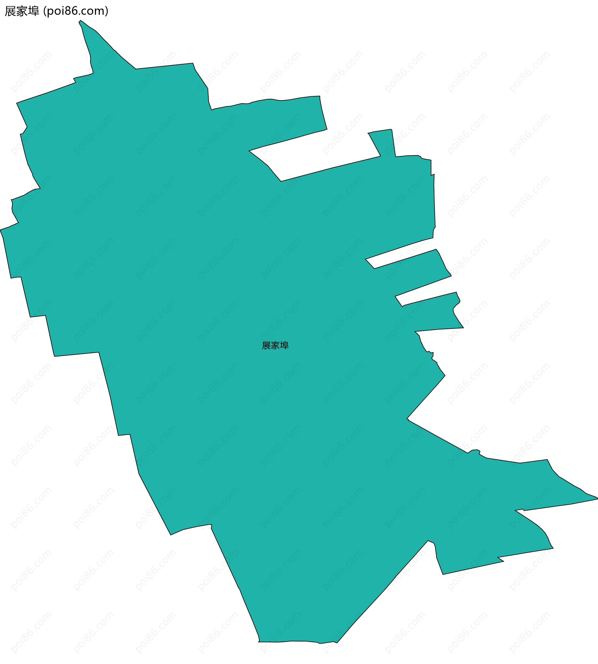 展家埠边界地图