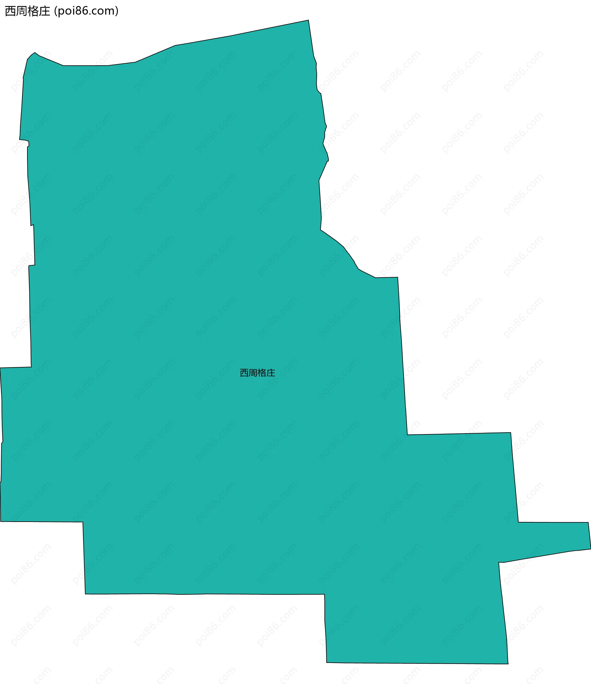 西周格庄边界地图