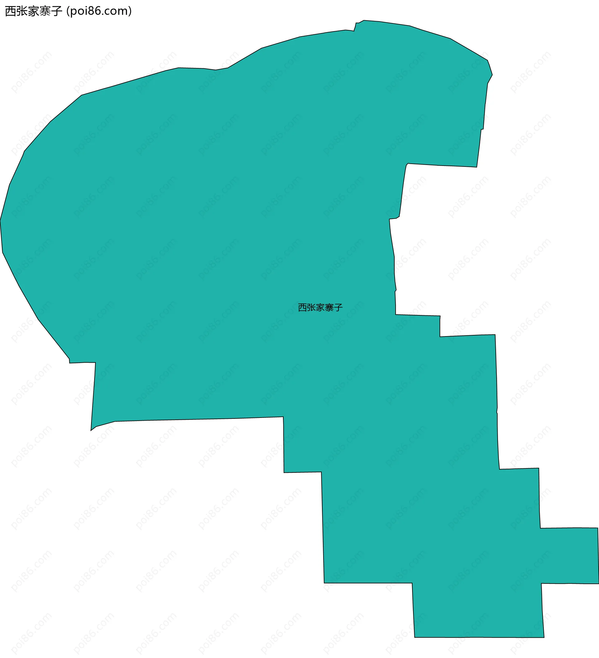 西张家寨子边界地图