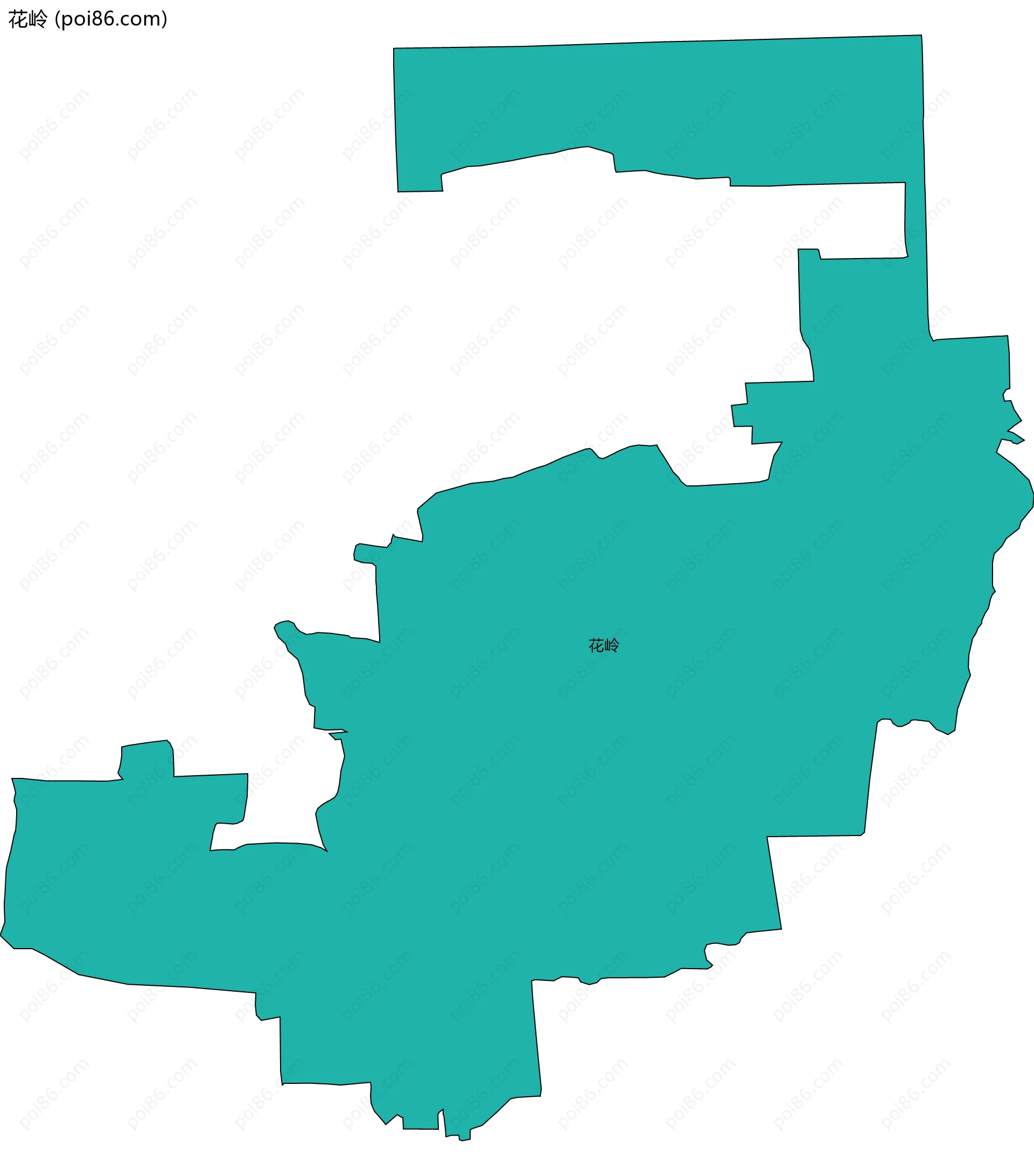 花岭边界地图