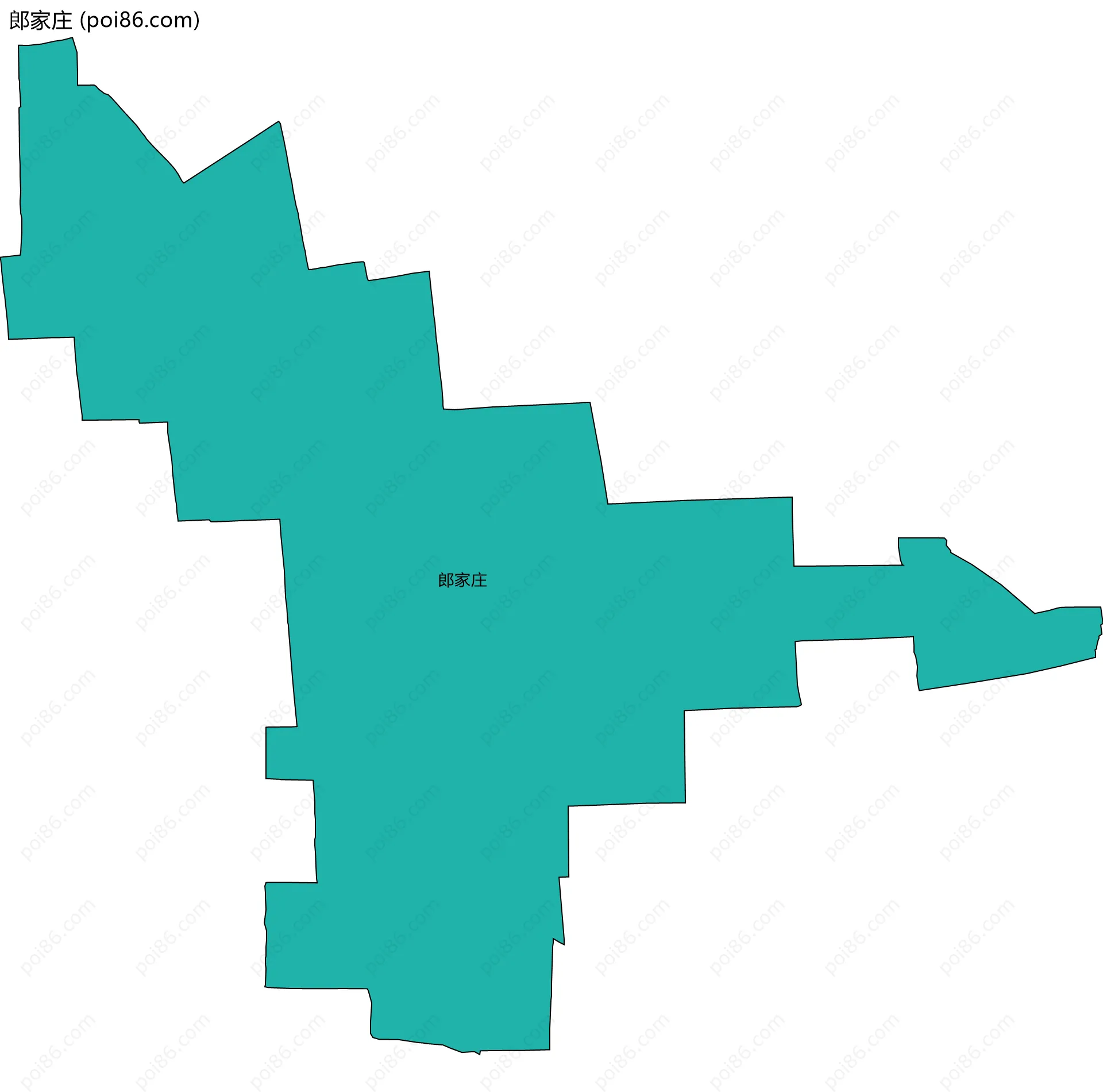 郎家庄边界地图