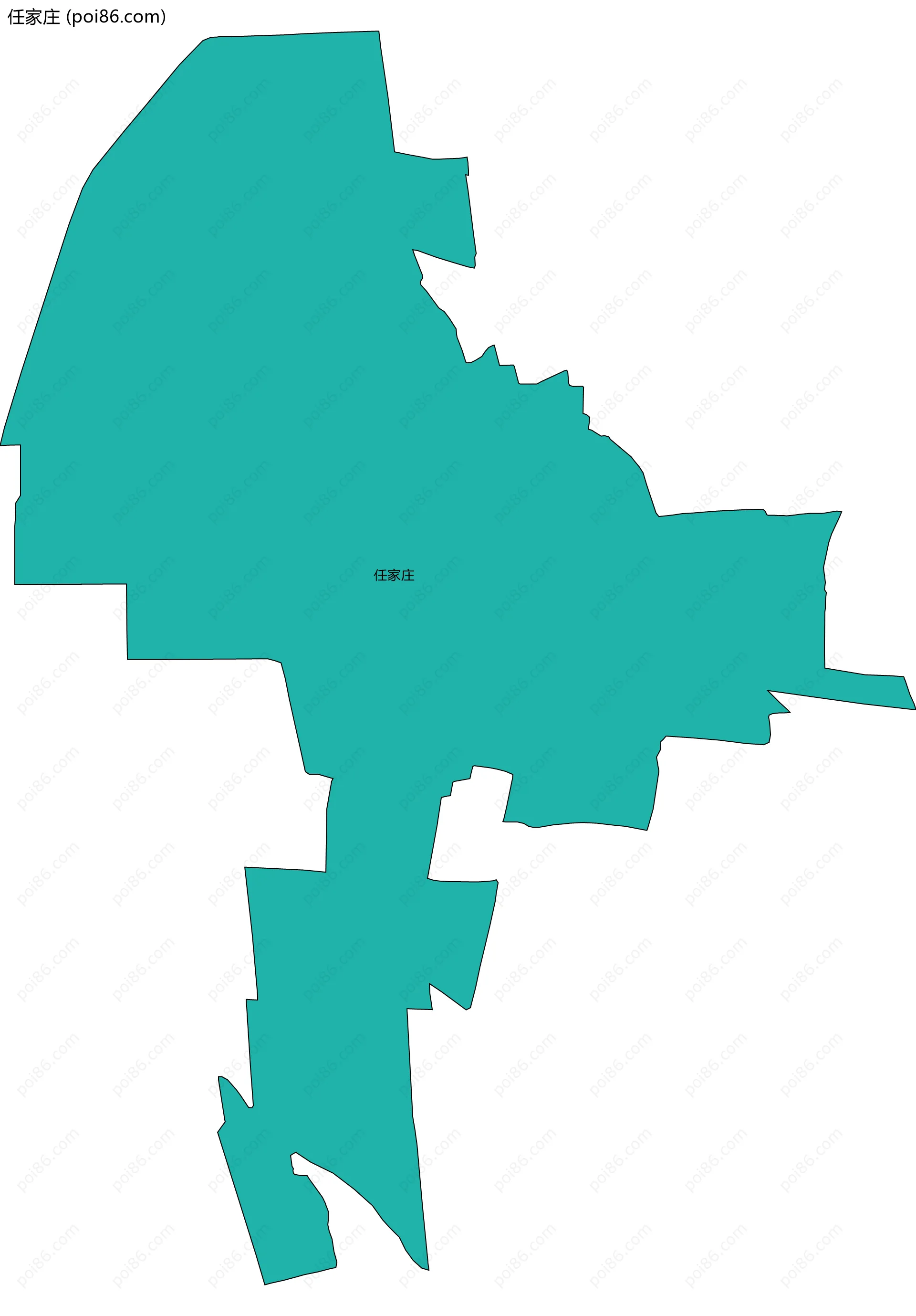 任家庄边界地图