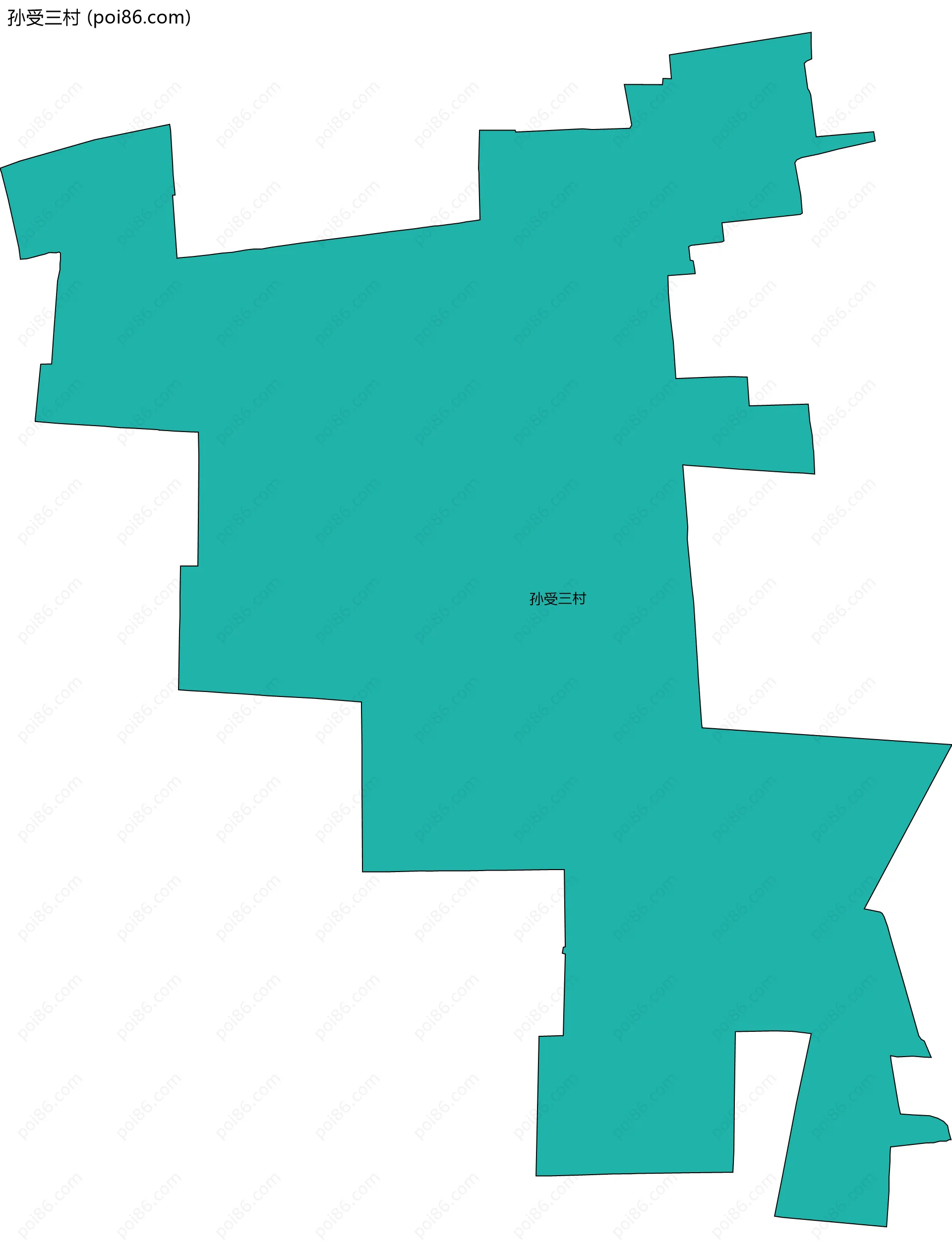 孙受三村边界地图