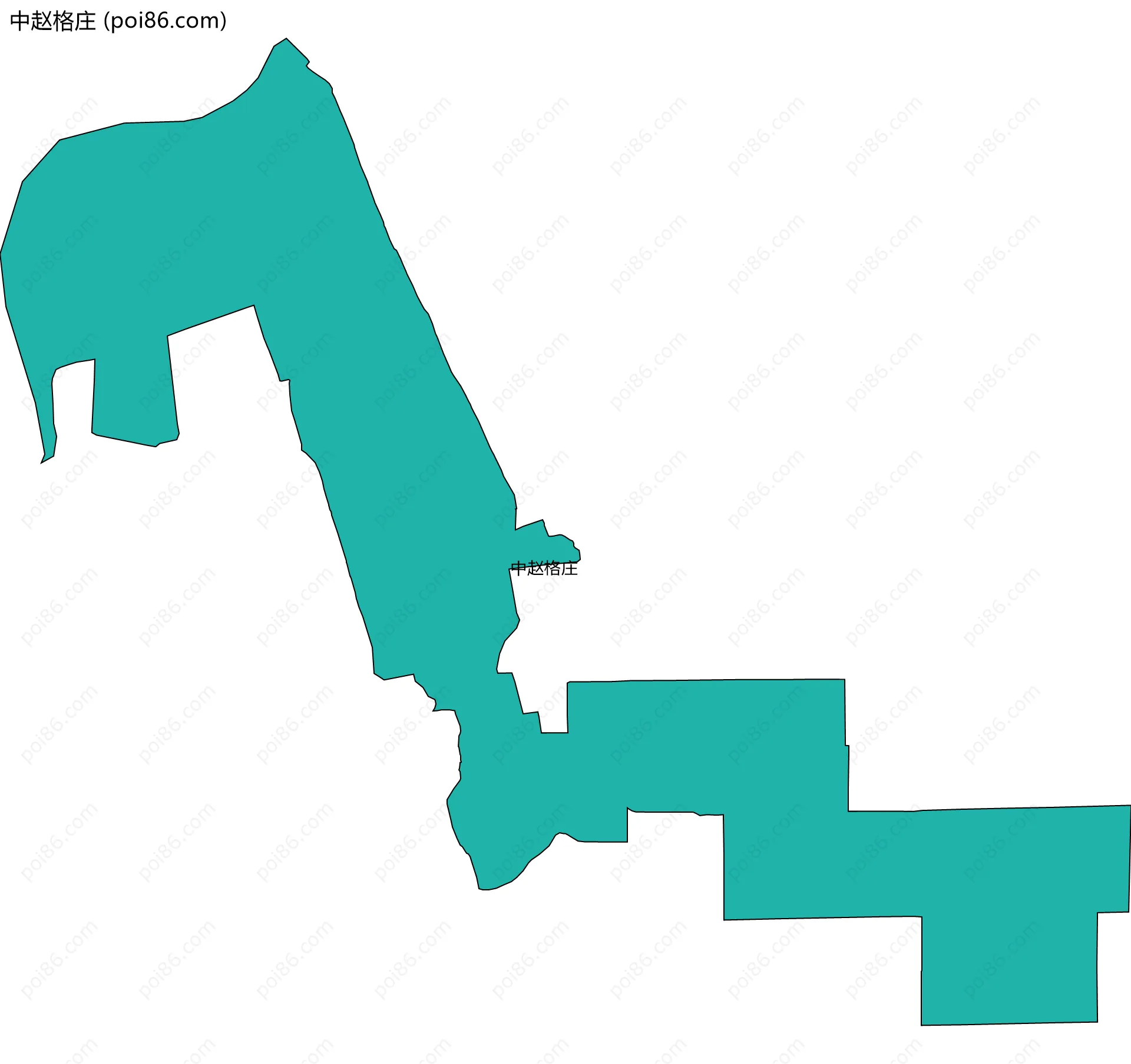 中赵格庄边界地图