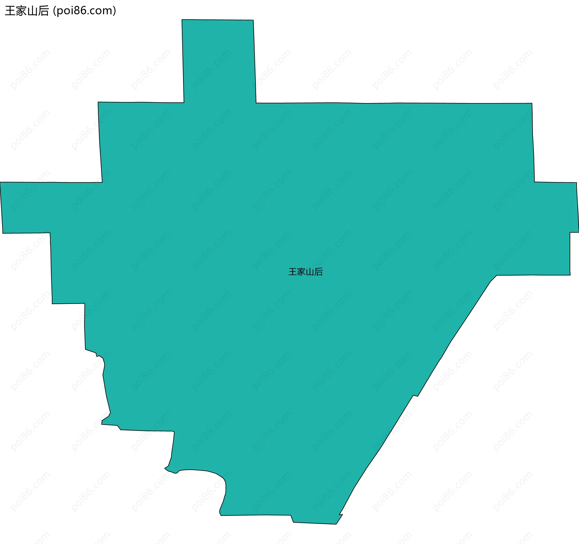 王家山后边界地图
