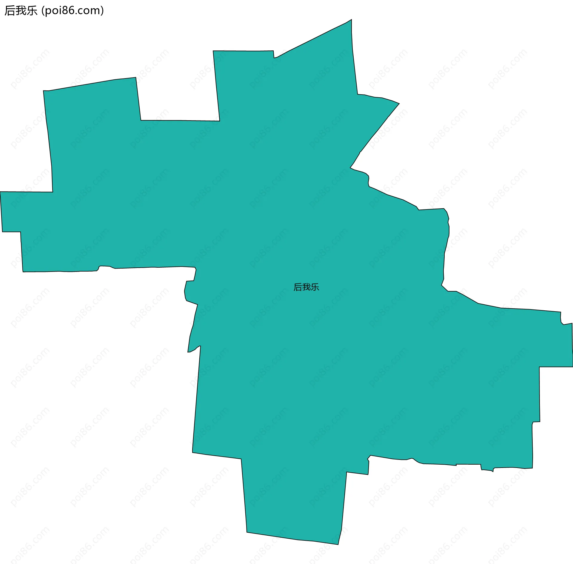 后我乐边界地图
