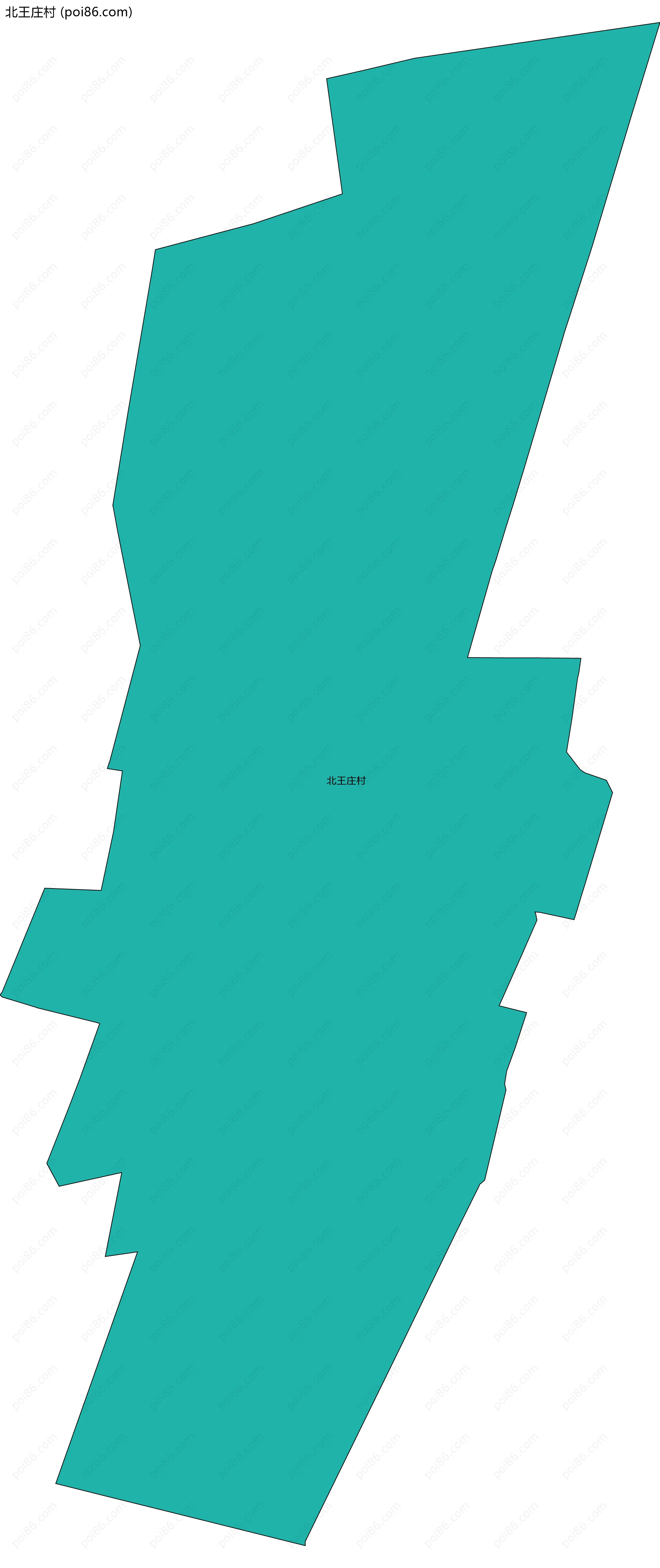 北王庄村边界地图