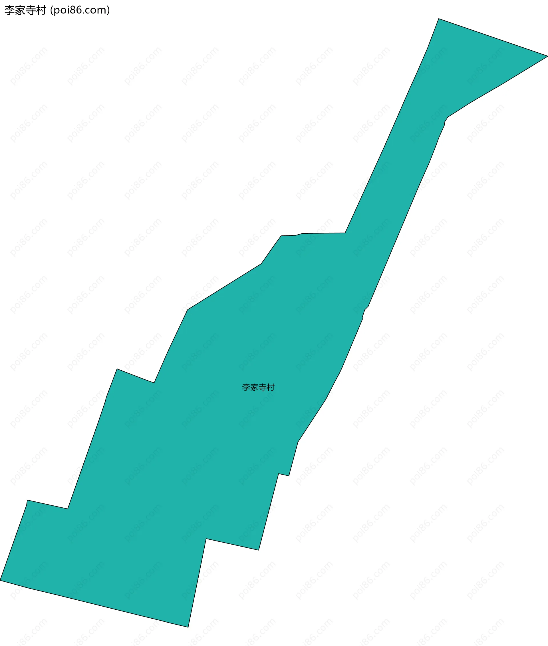 李家寺村边界地图