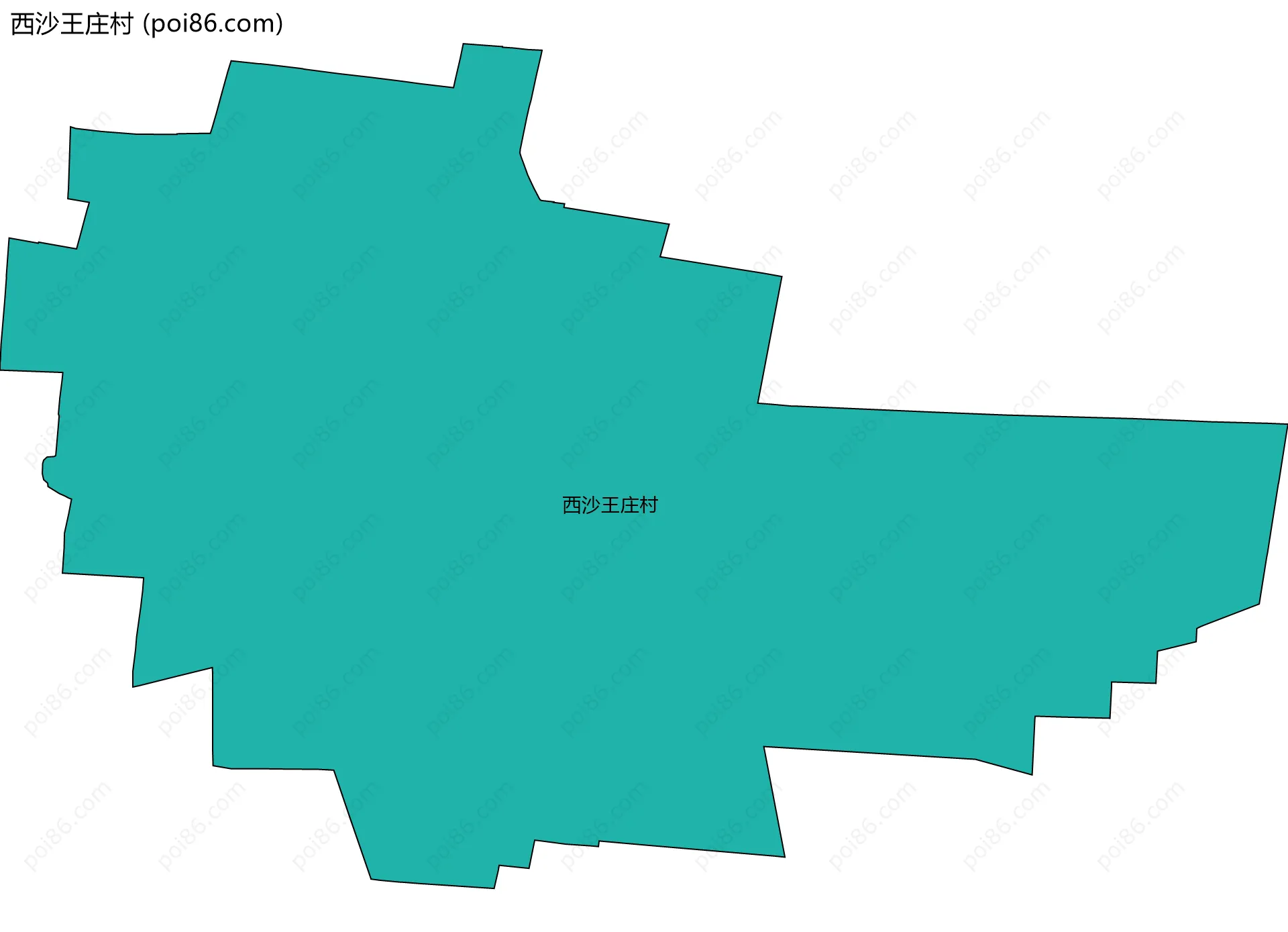 西沙王庄村边界地图