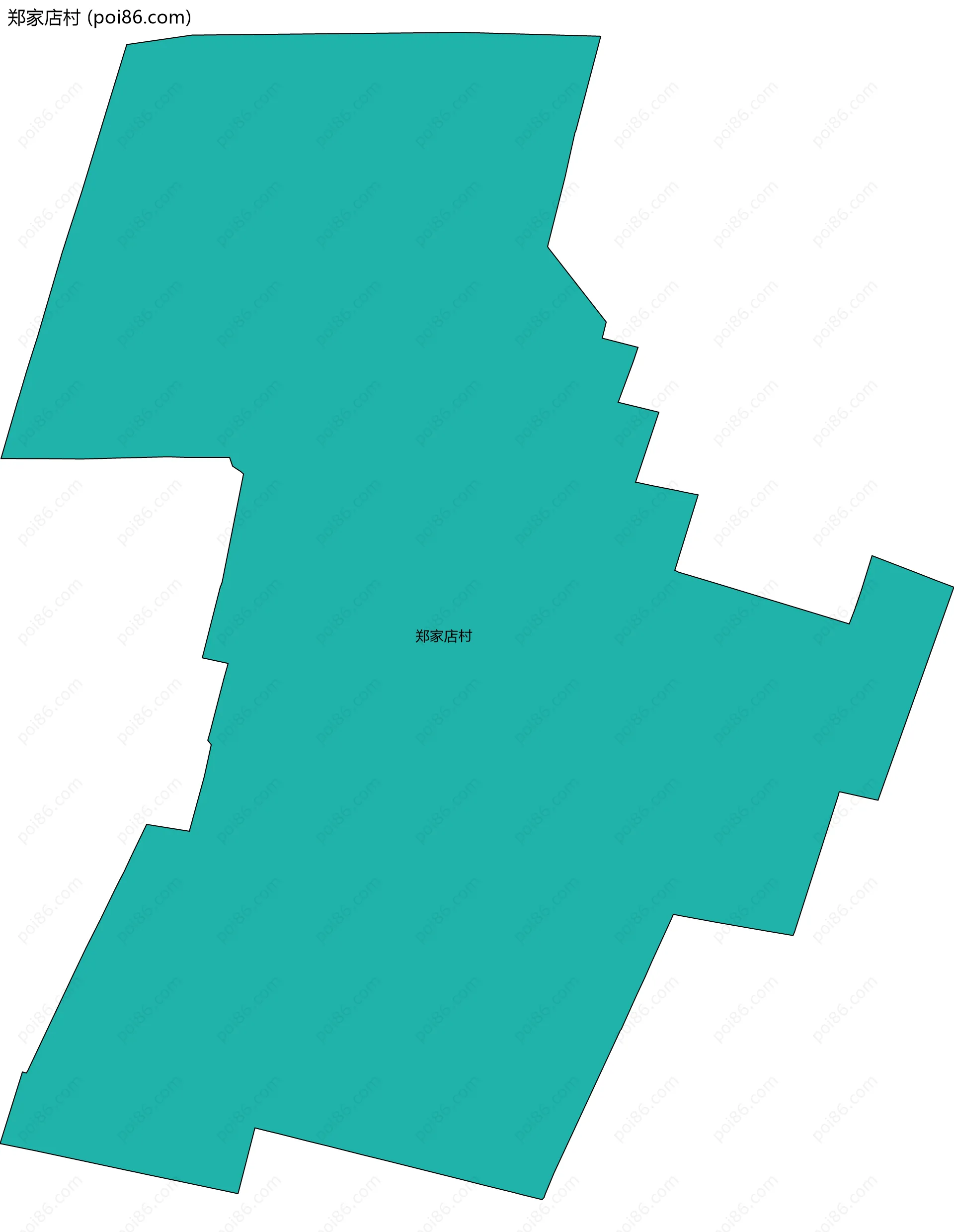 郑家店村边界地图