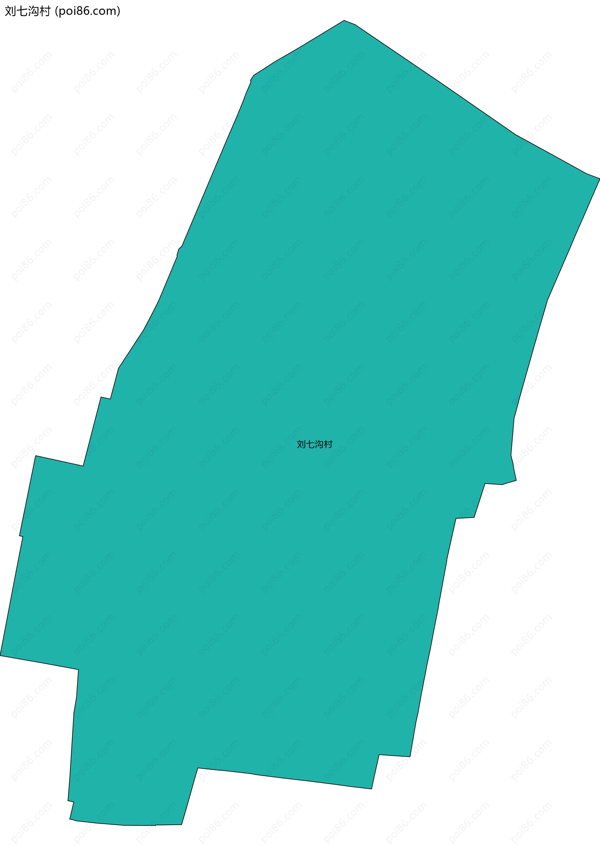 刘七沟村边界地图