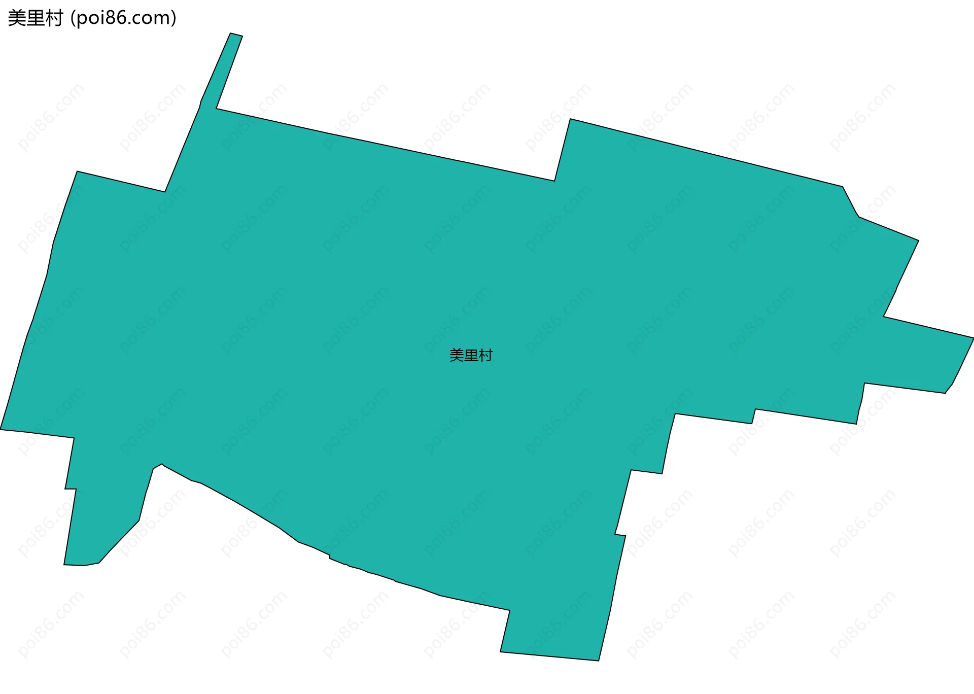 美里村边界地图