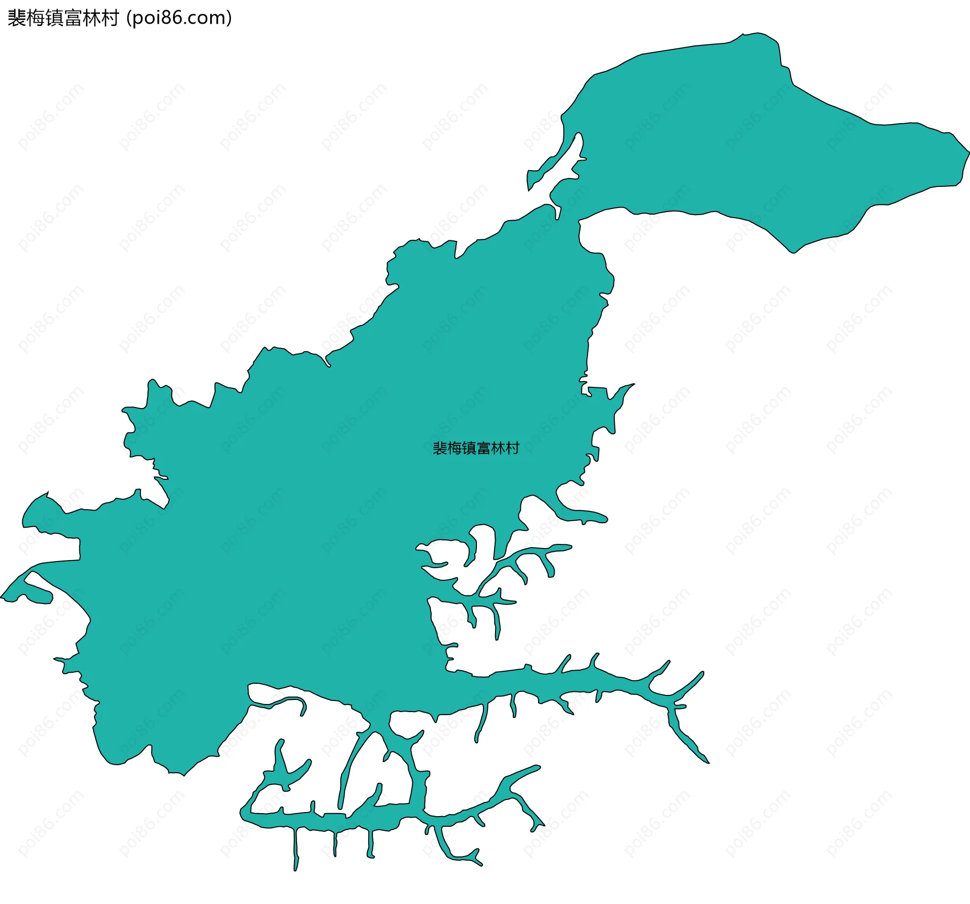 裴梅镇富林村边界地图