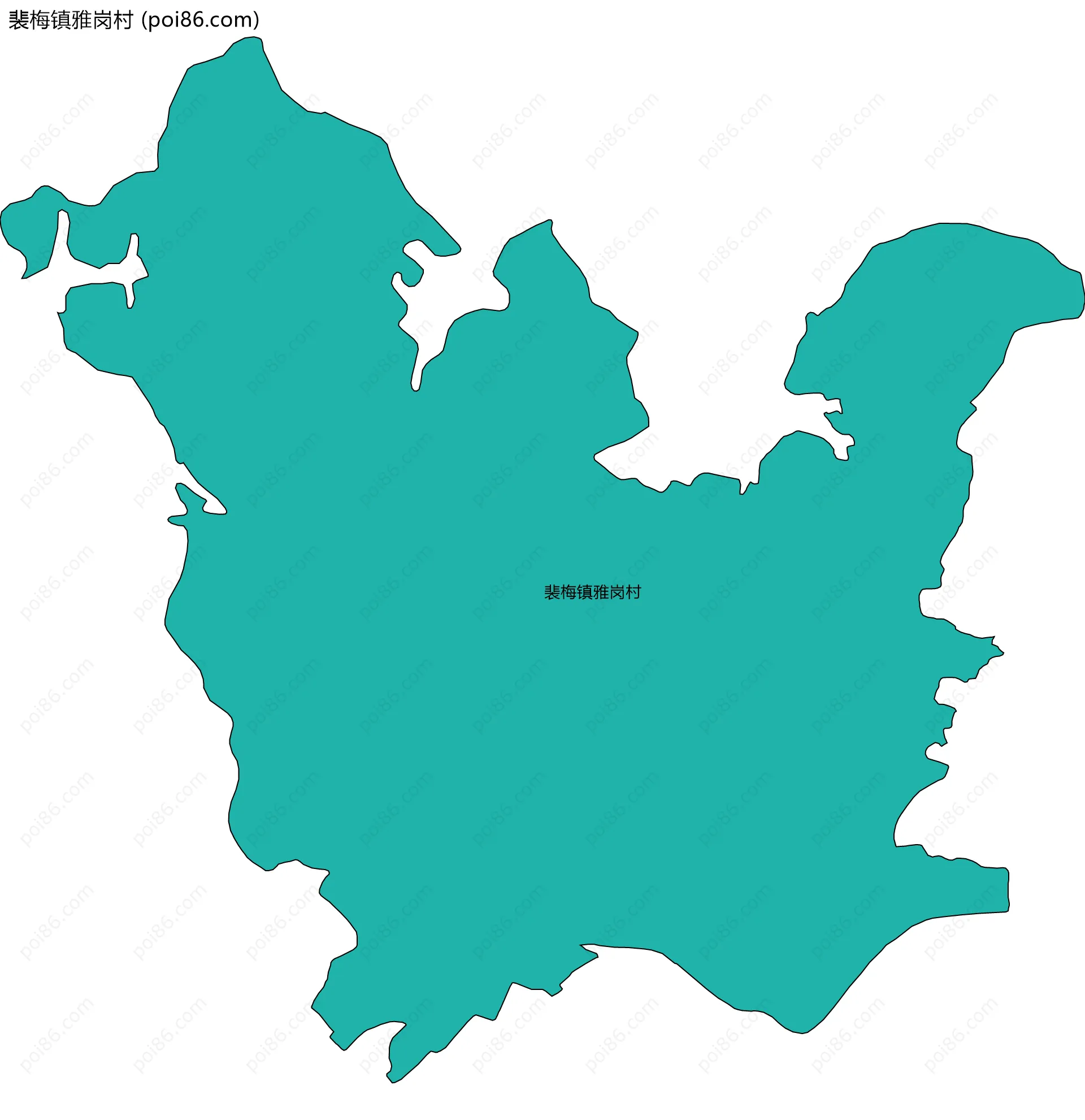 裴梅镇雅岗村边界地图