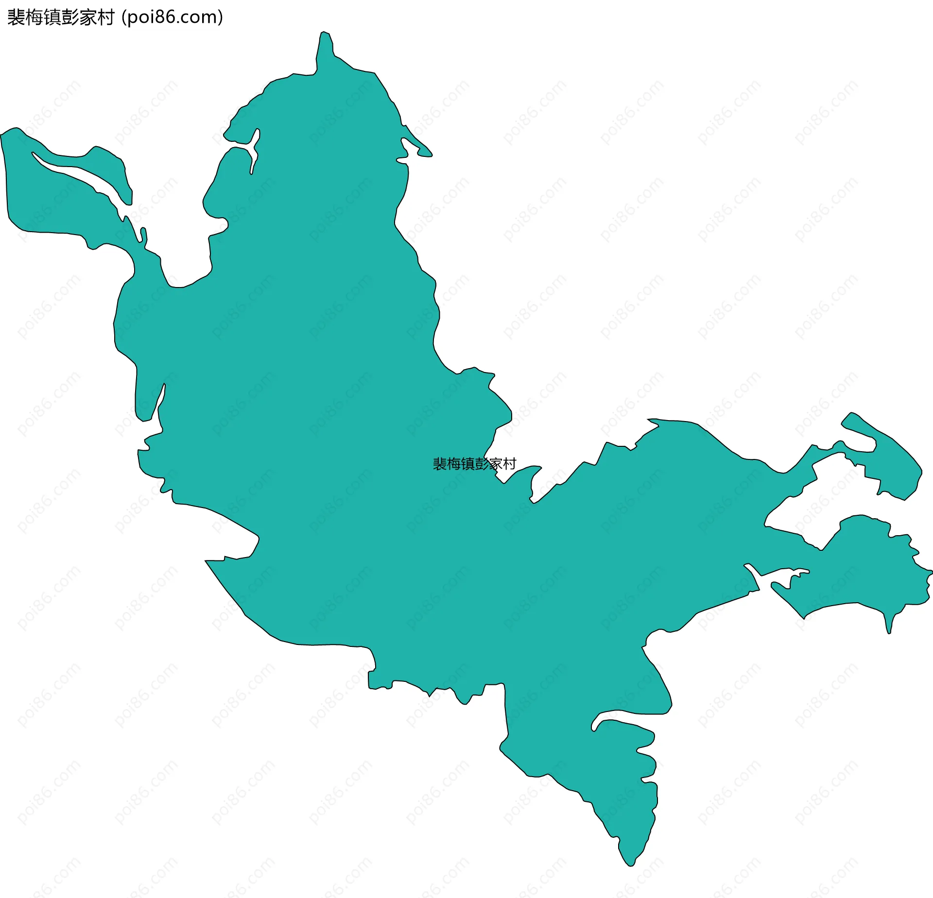 裴梅镇彭家村边界地图