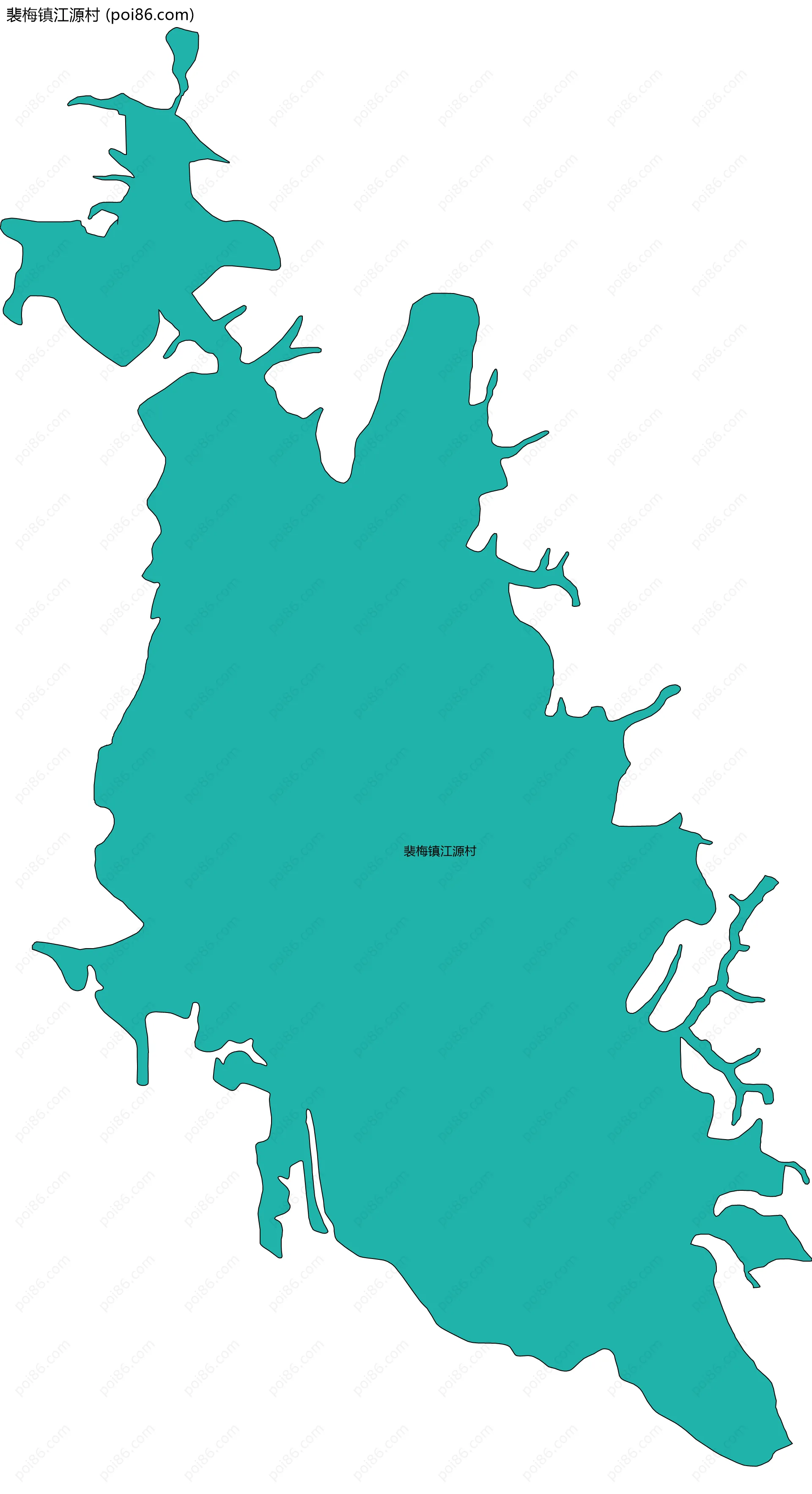 裴梅镇江源村边界地图