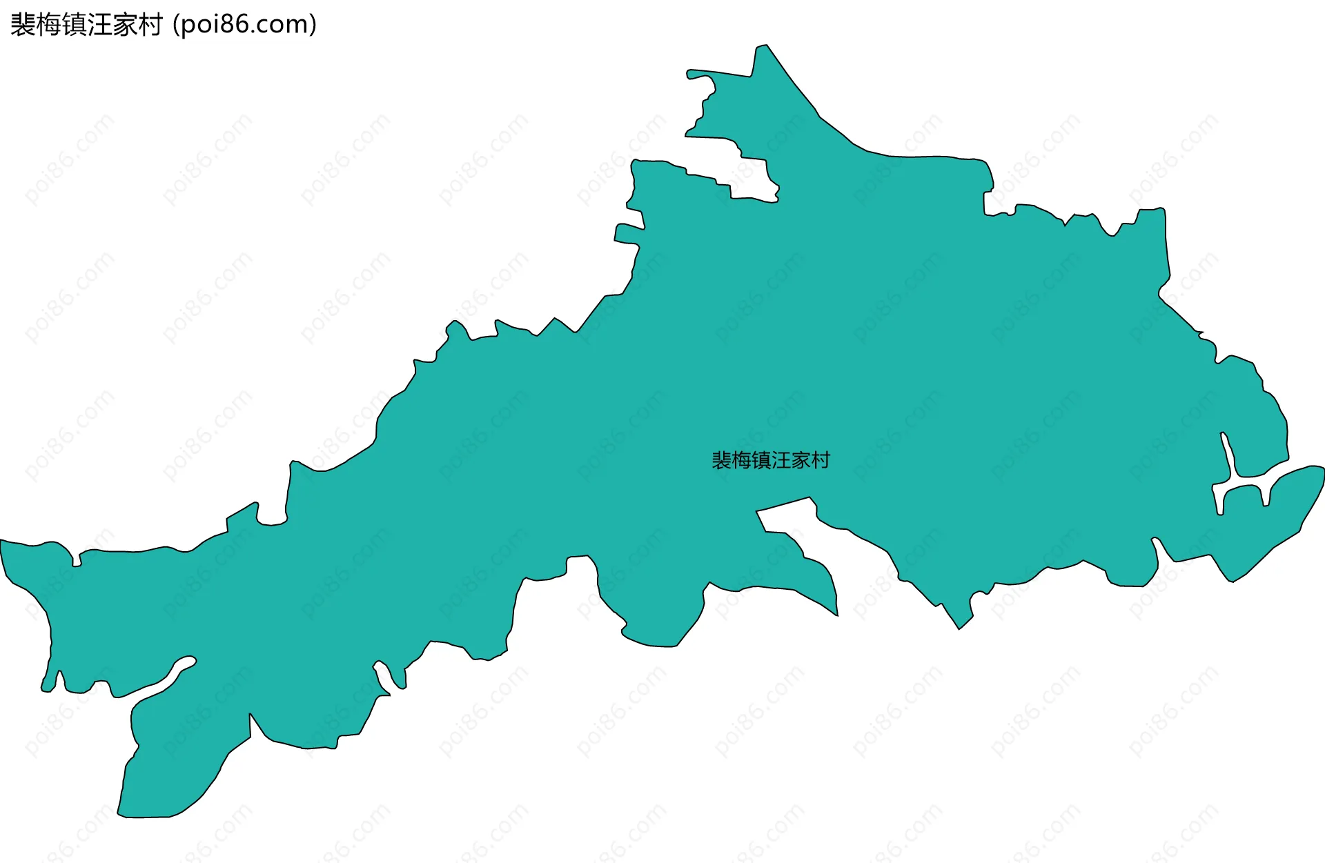 裴梅镇汪家村边界地图