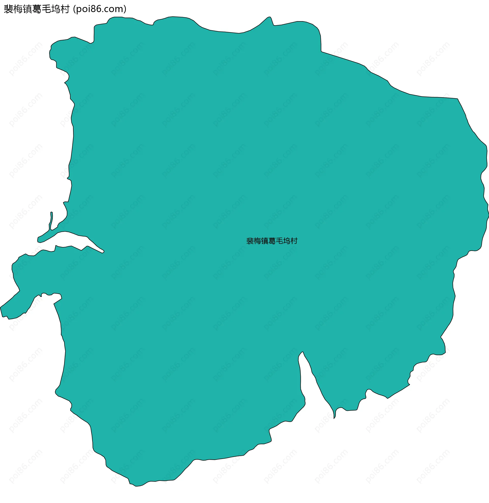 裴梅镇葛毛坞村边界地图