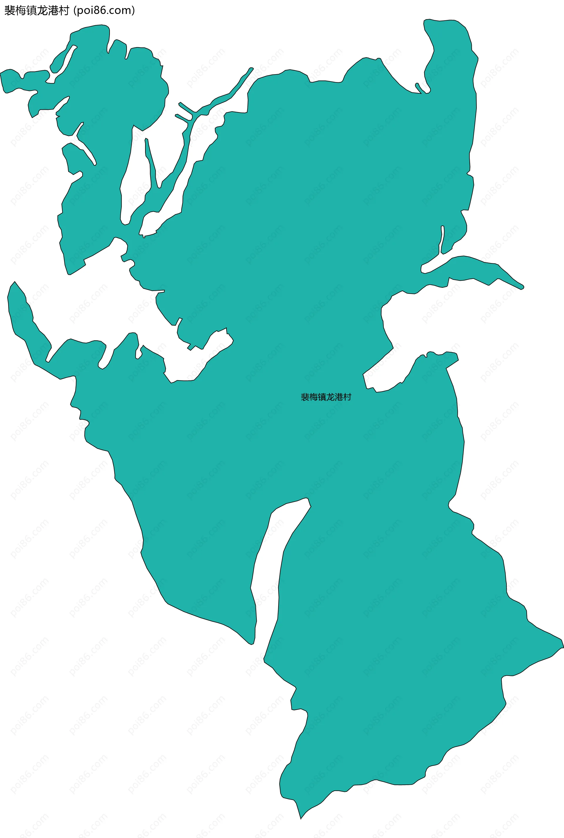 裴梅镇龙港村边界地图